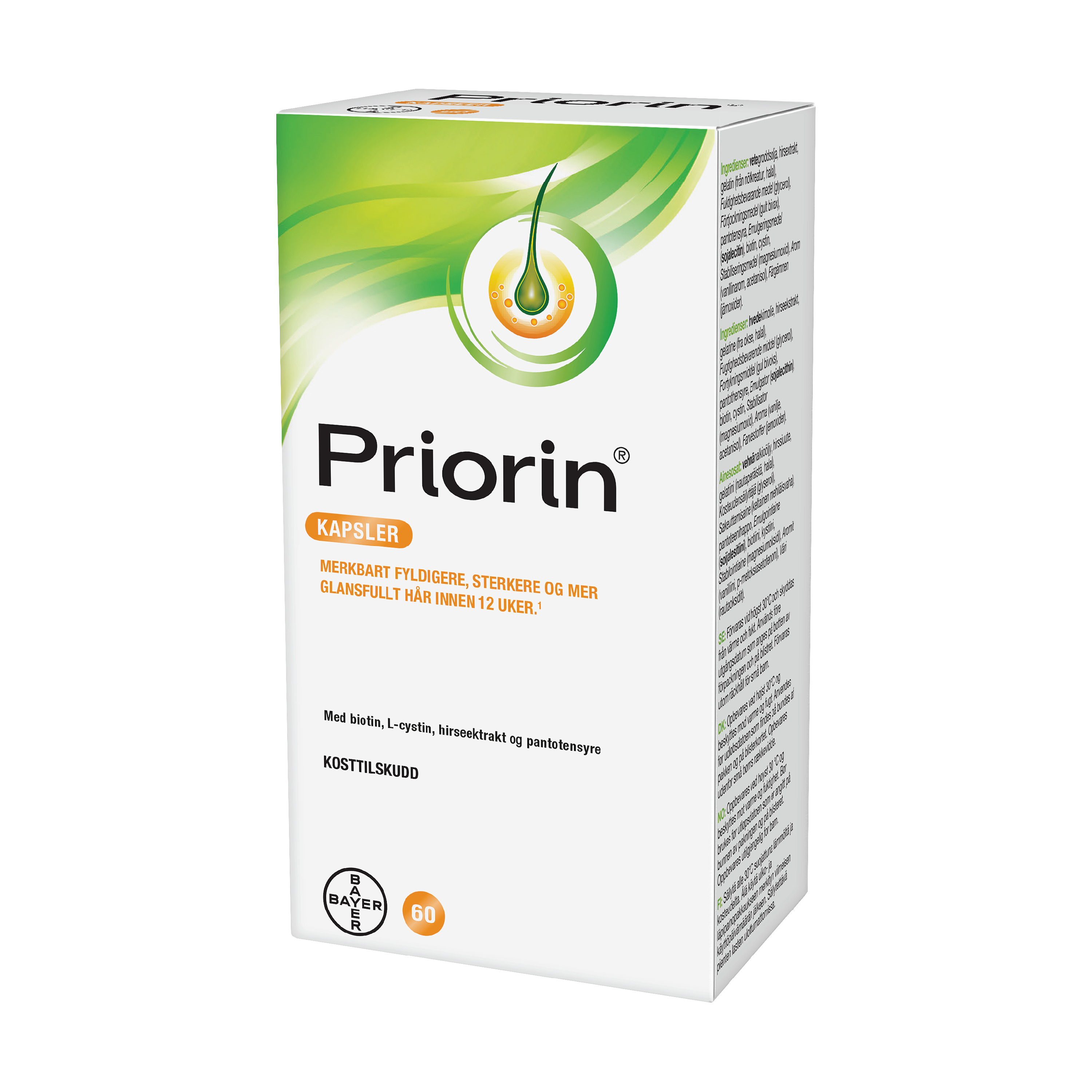 Priorin Kosttilskudd kapsler, 60 stk.