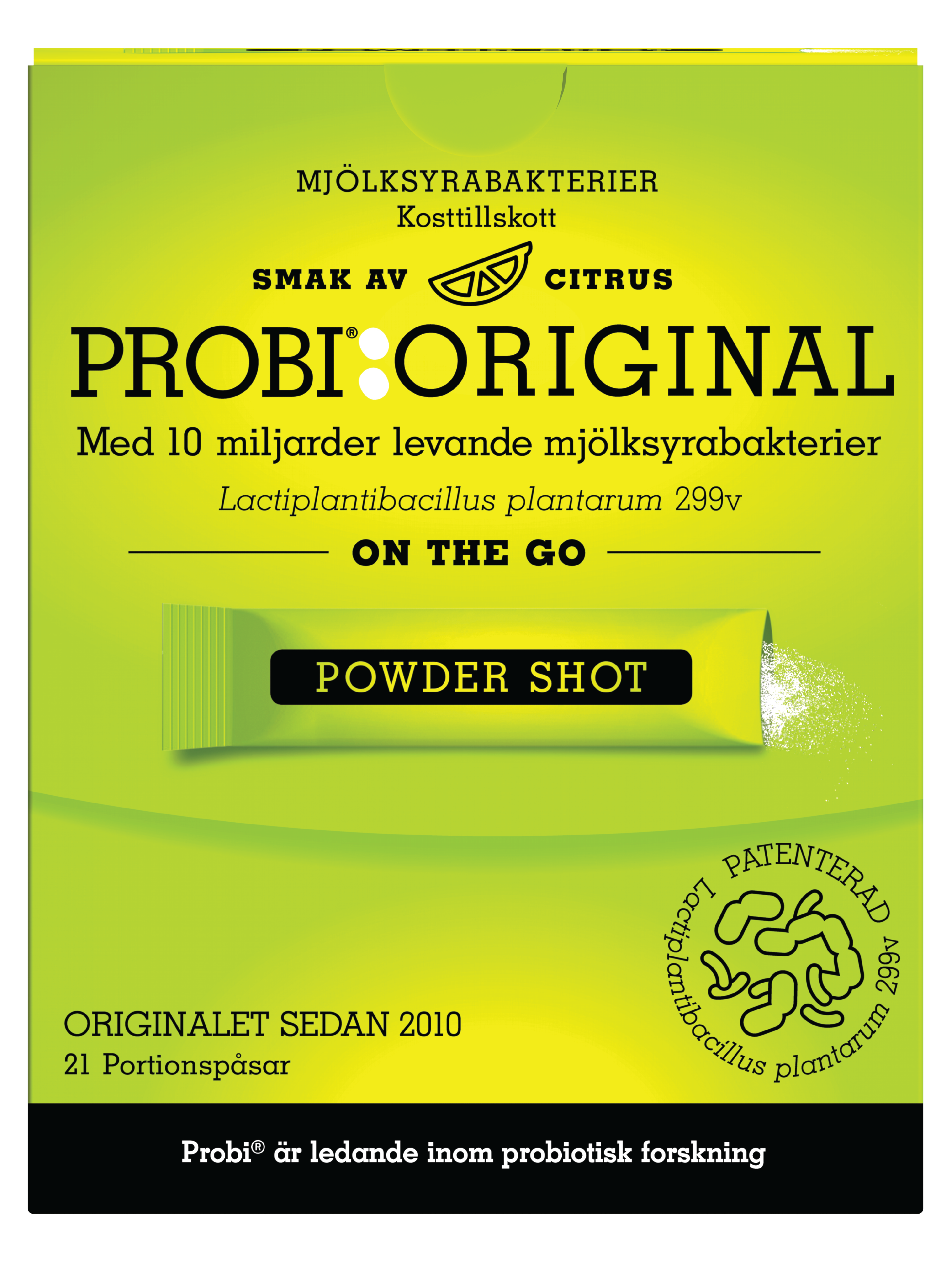 Probi Original Powder Shot Doseposer, Sitrus, 21 stk.
