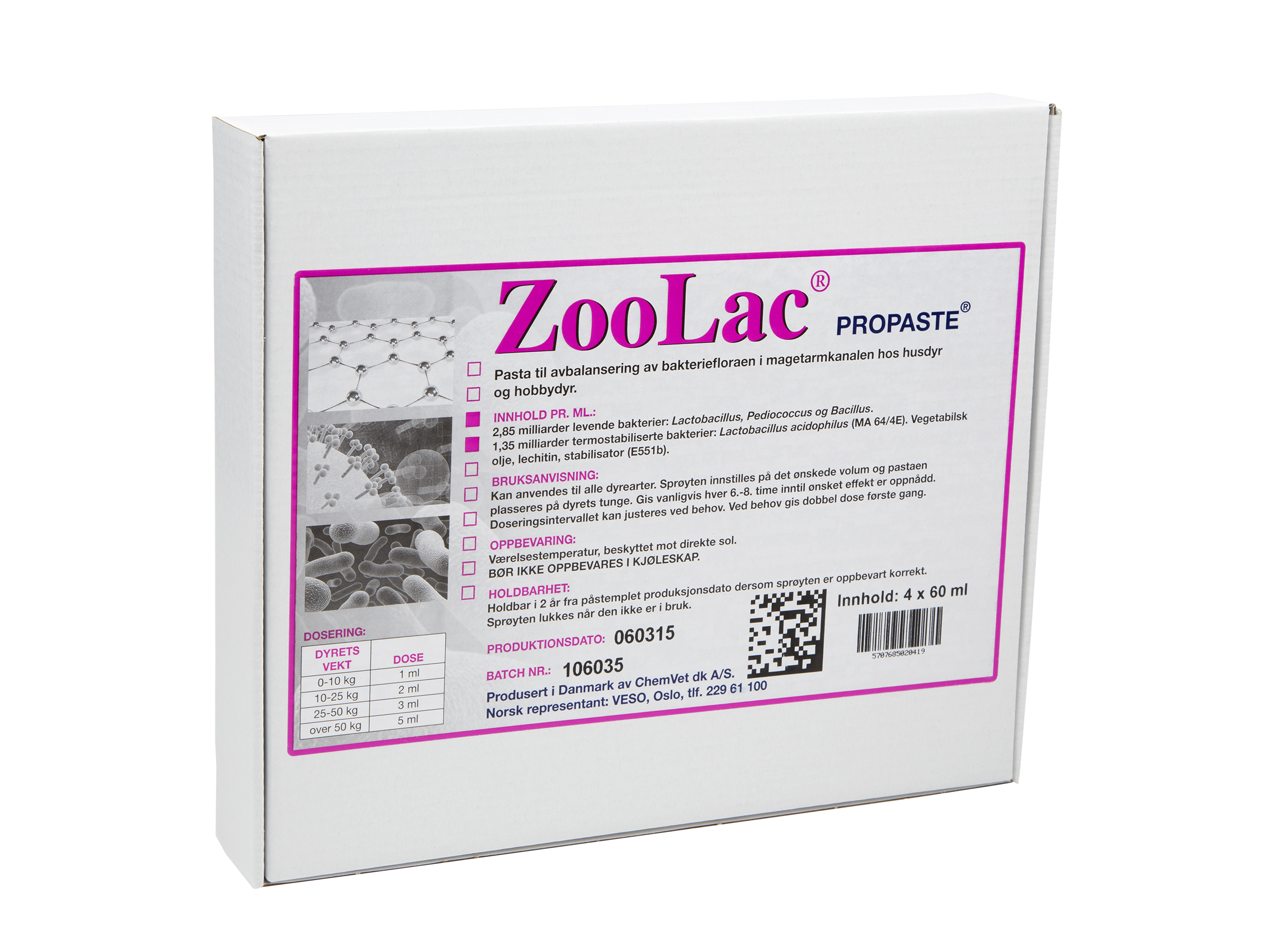 Zoolac Propaste, 4 x 60 ml