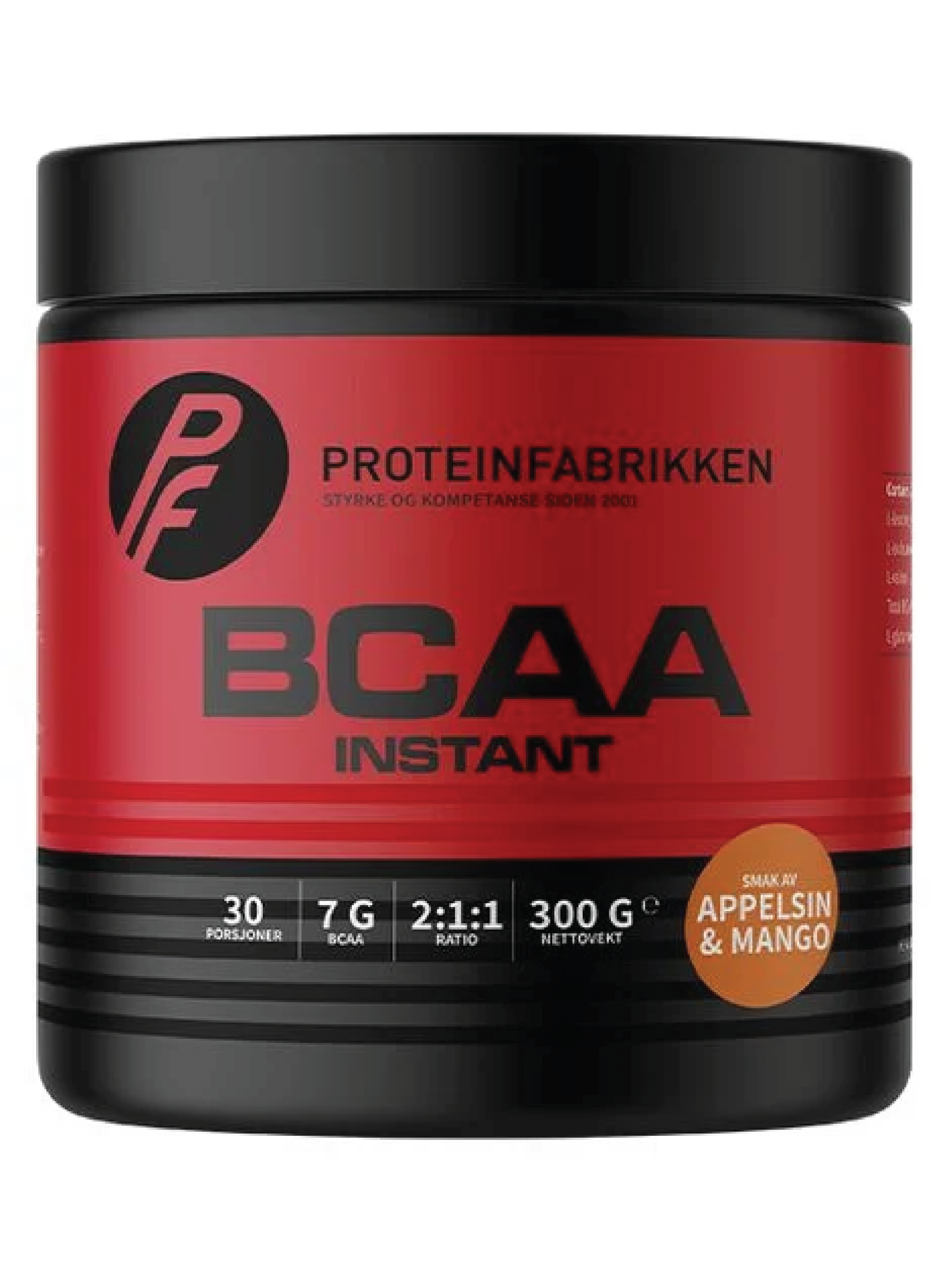 Proteinfabrikken BCAA 2:1:1, Appelsin & Mango, 300 g