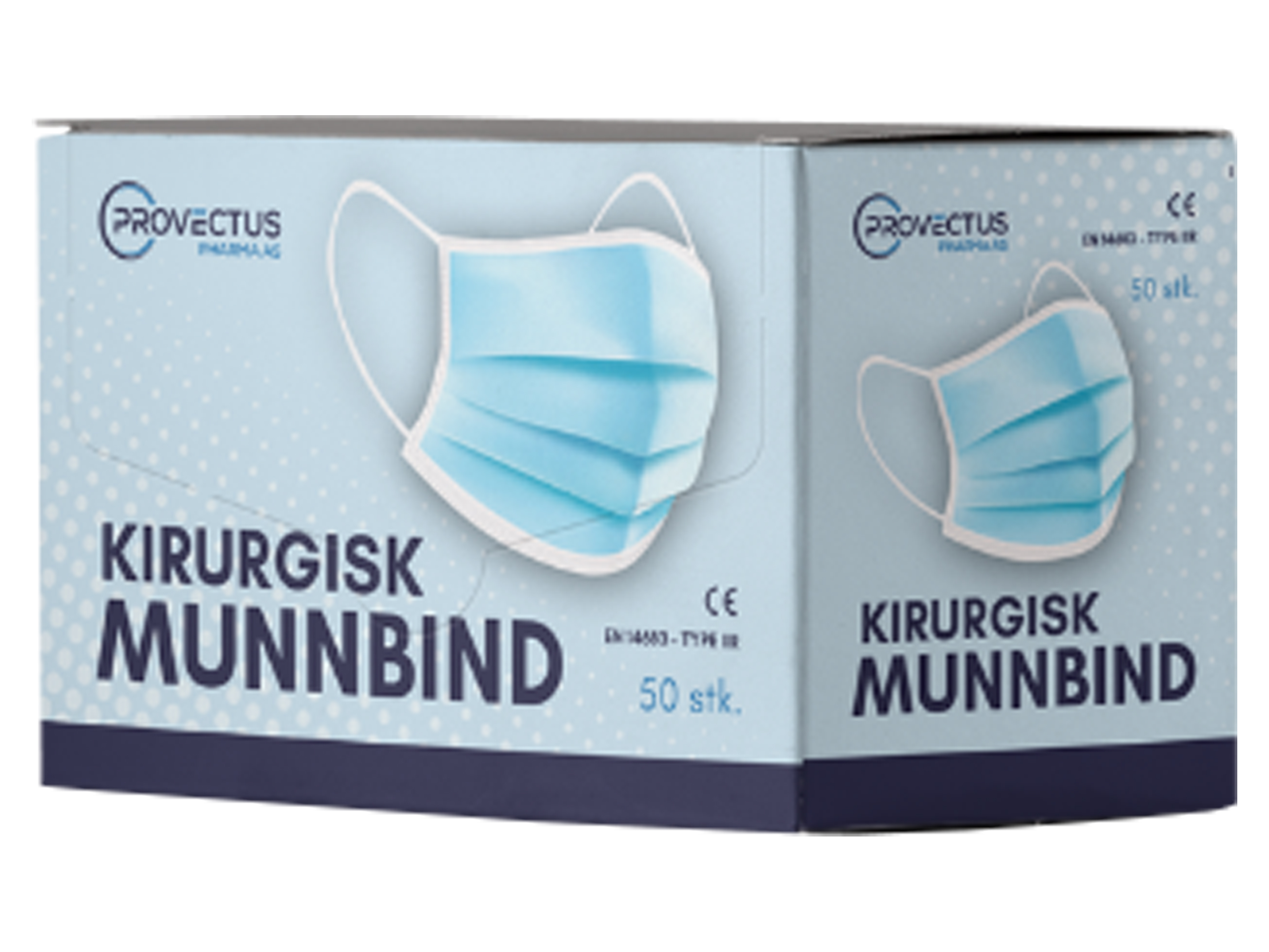 Provectus Pharma Kirurgisk munnbind type IIR, 50 stk.
