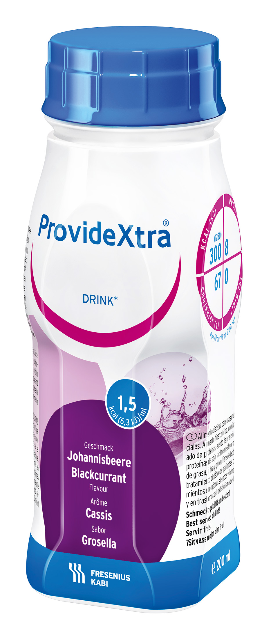 Providextra Drink solbær, 4x200
