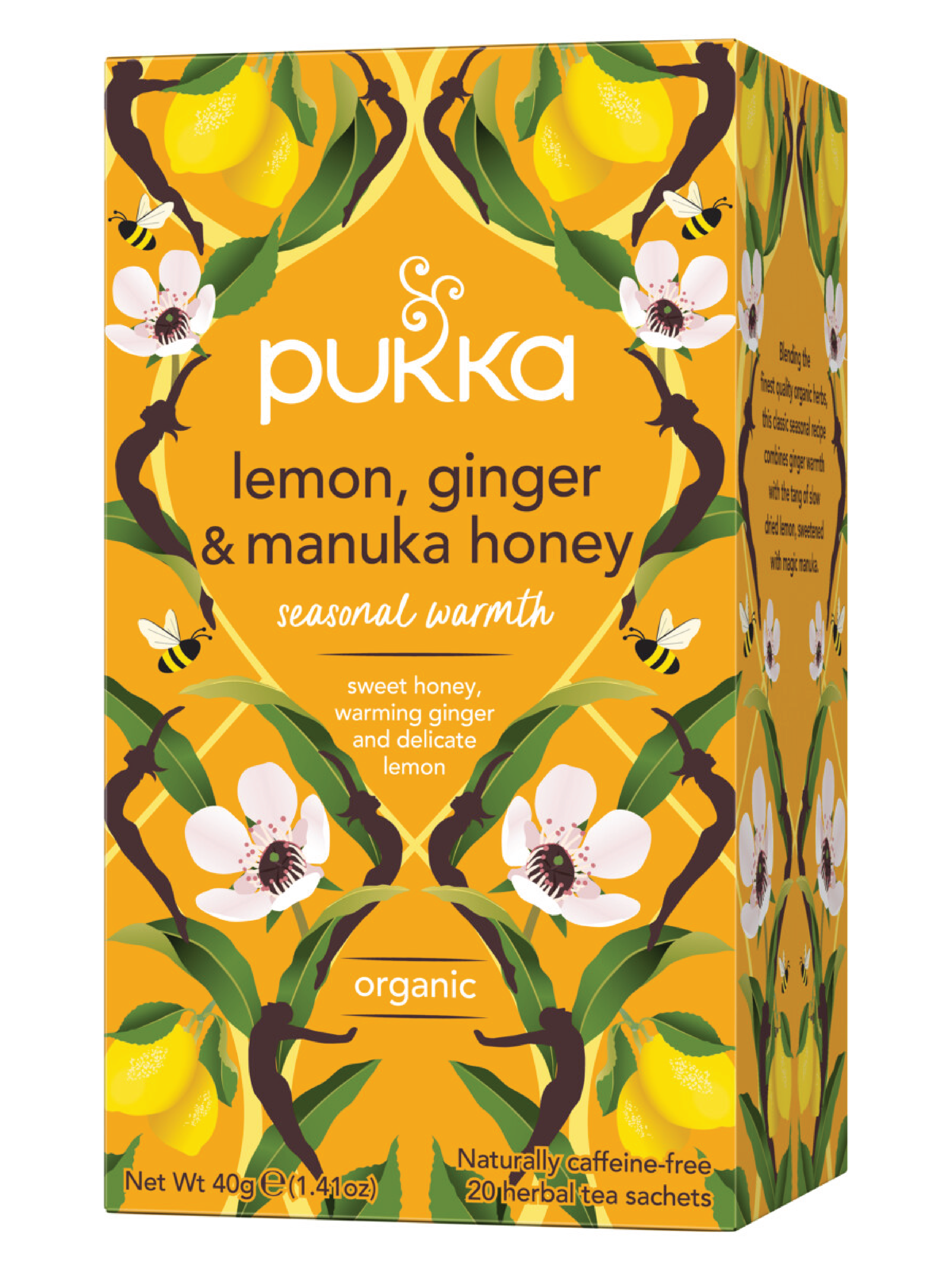 Pukka Te, Lemon, Ginger & Manuka Honey, 20 stk