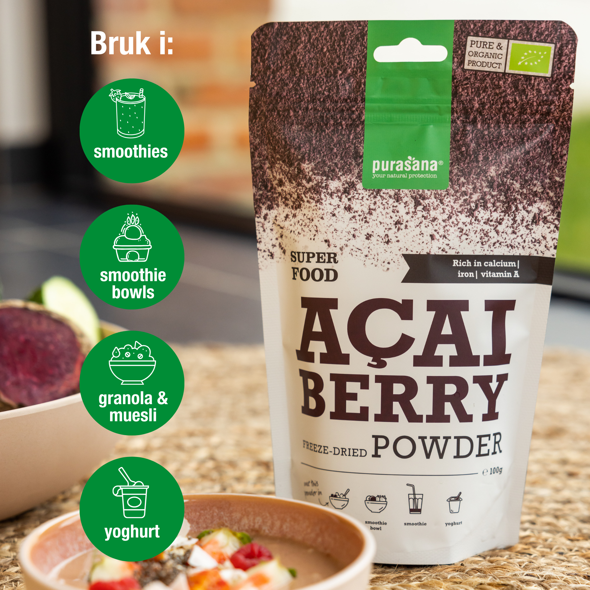 Purasana Acai Powder, 100 g