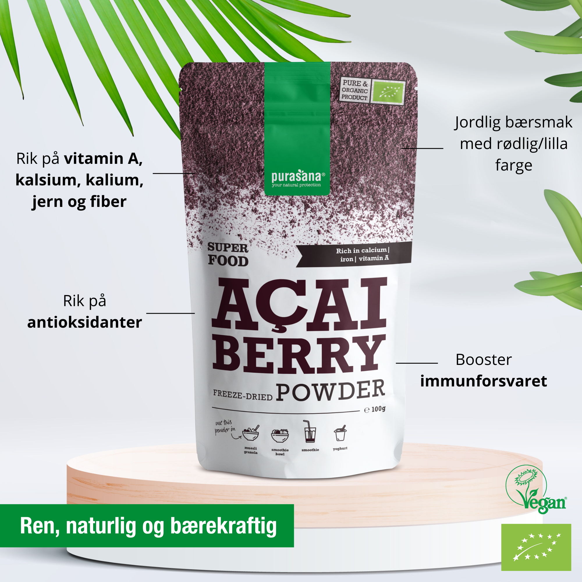 Purasana Acai Powder, 100 g
