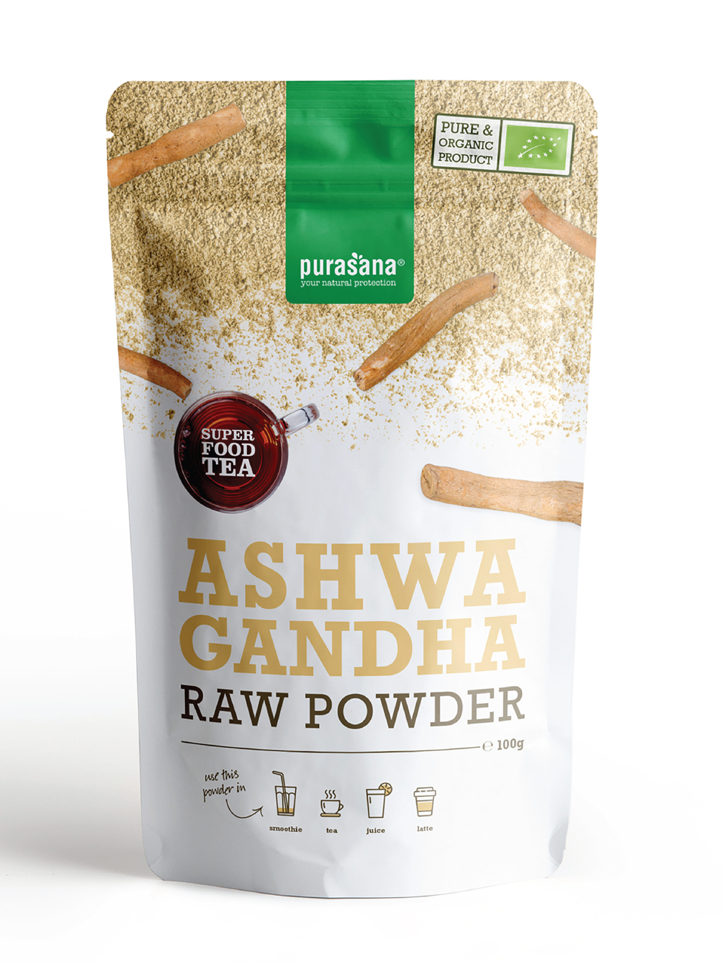 Purasana Ashwagandha Raw Powder, 100 g