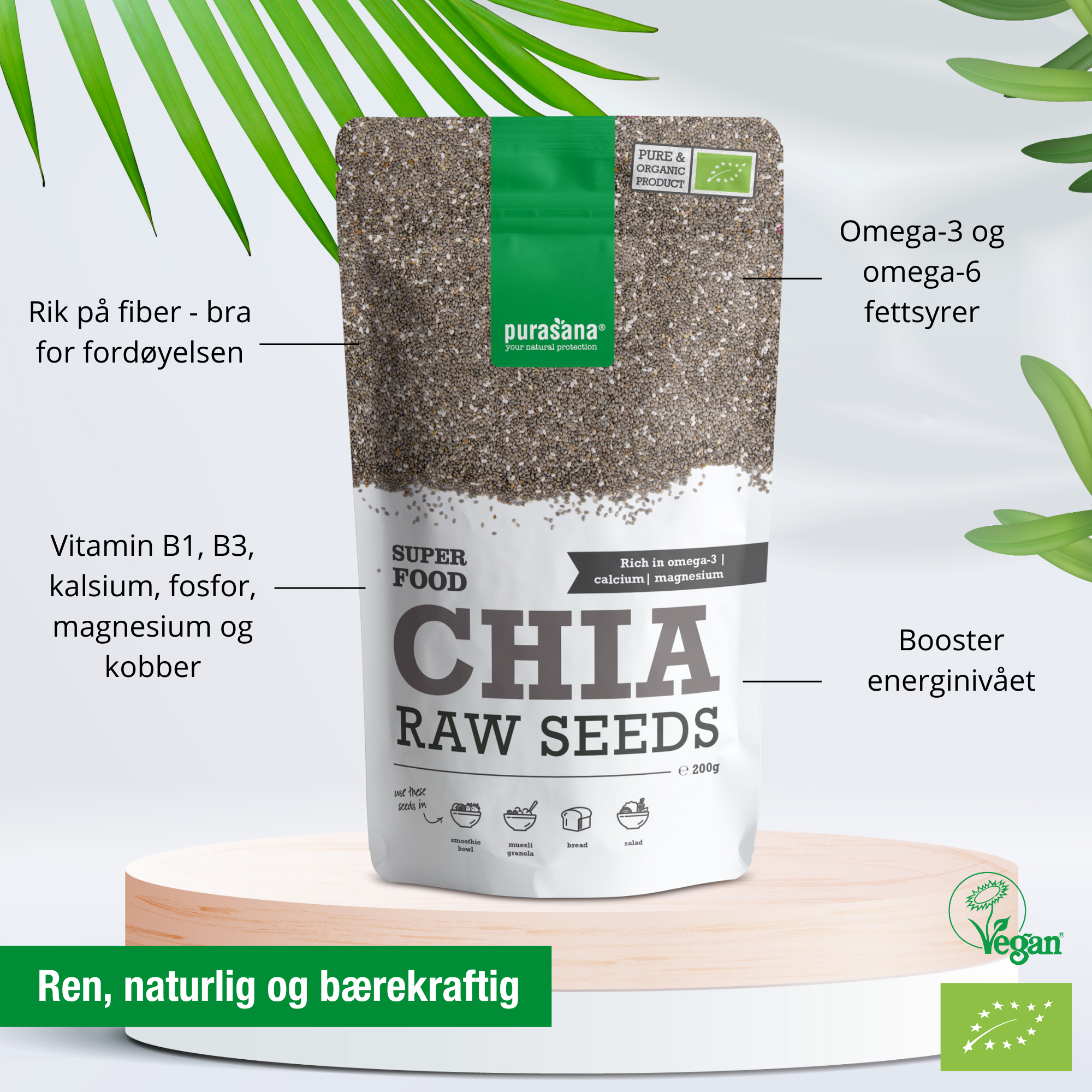 Purasana Chia Seeds, 200 g