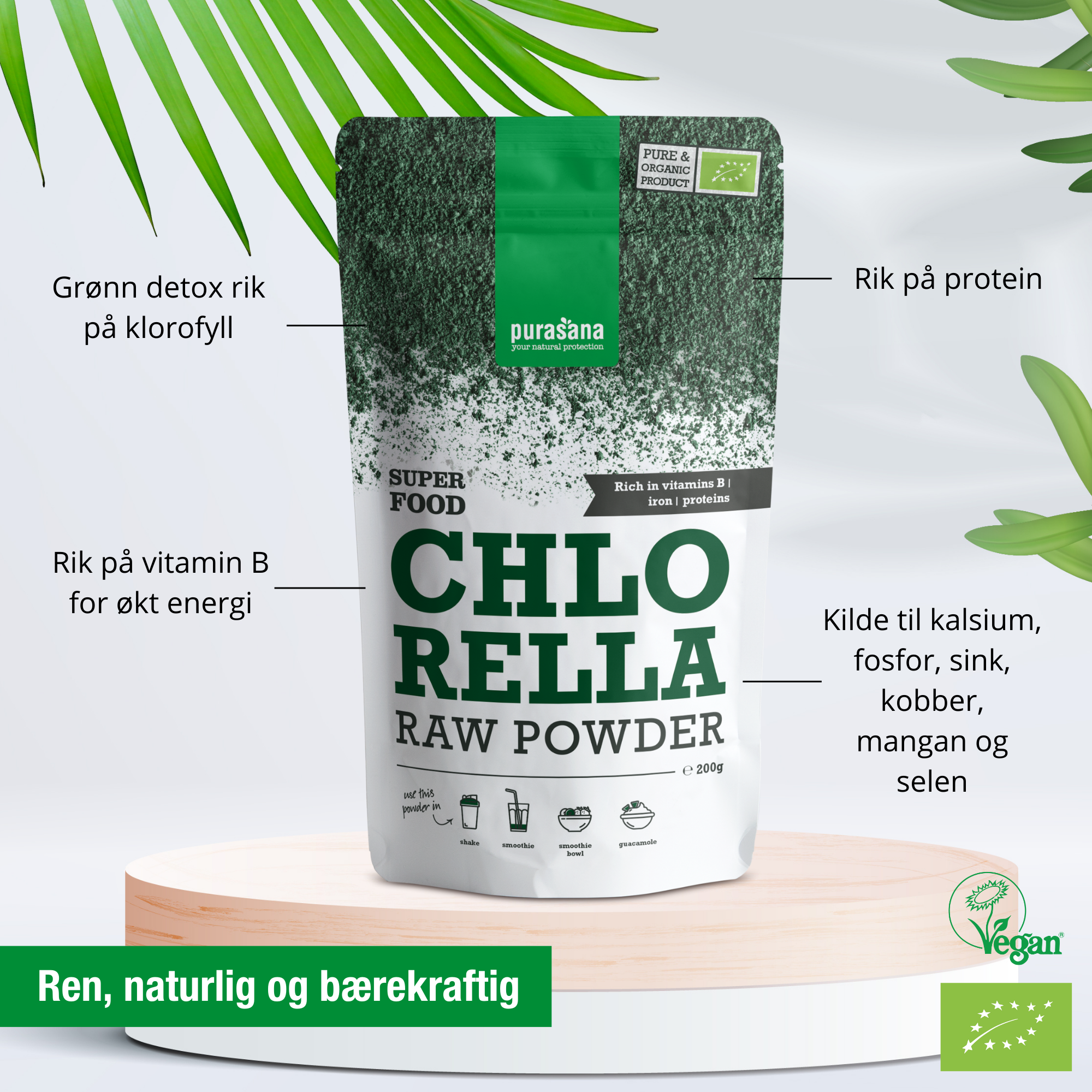 Purasana Chlorella Powder, 200 g