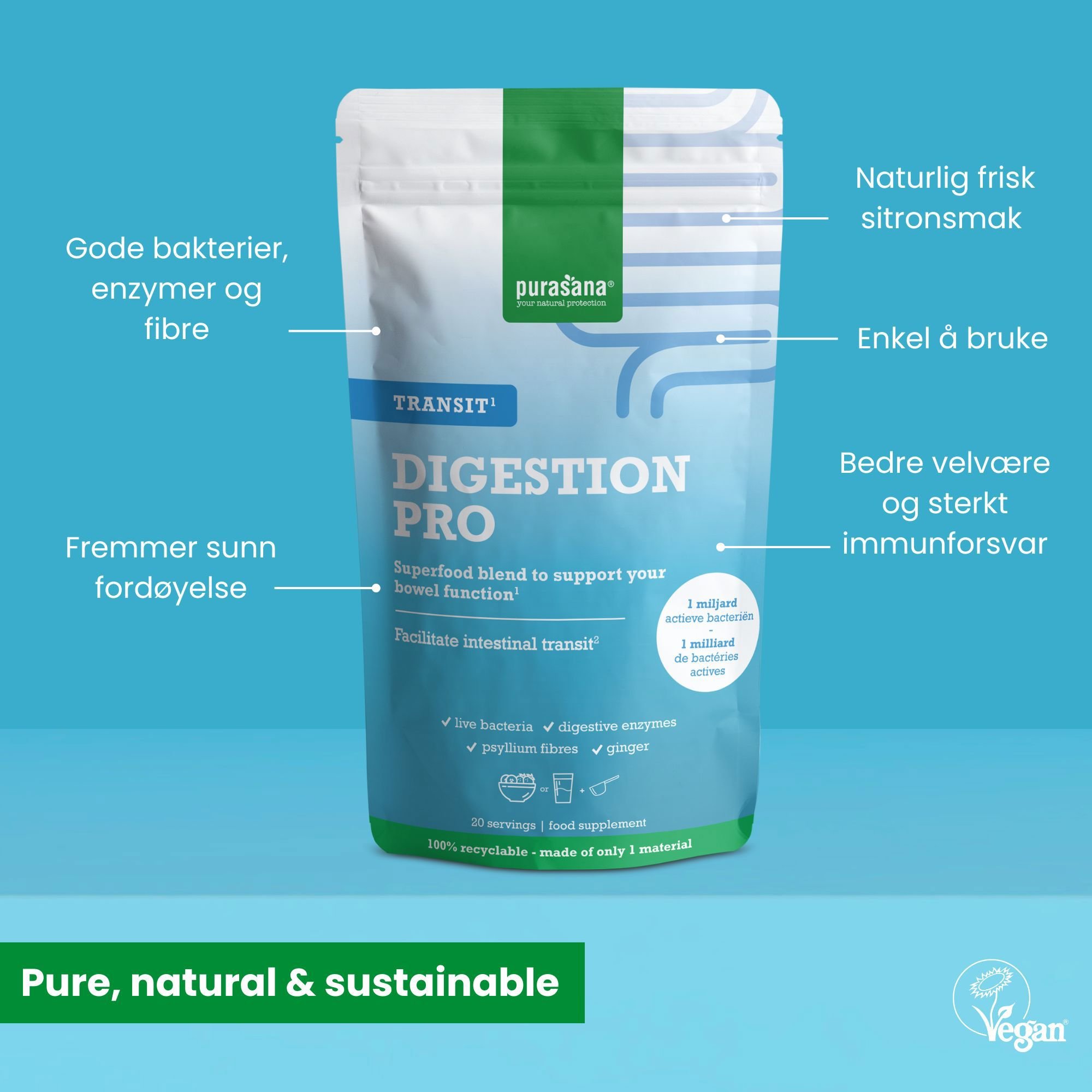 Purasana Digestion Pro Transit, 140 g