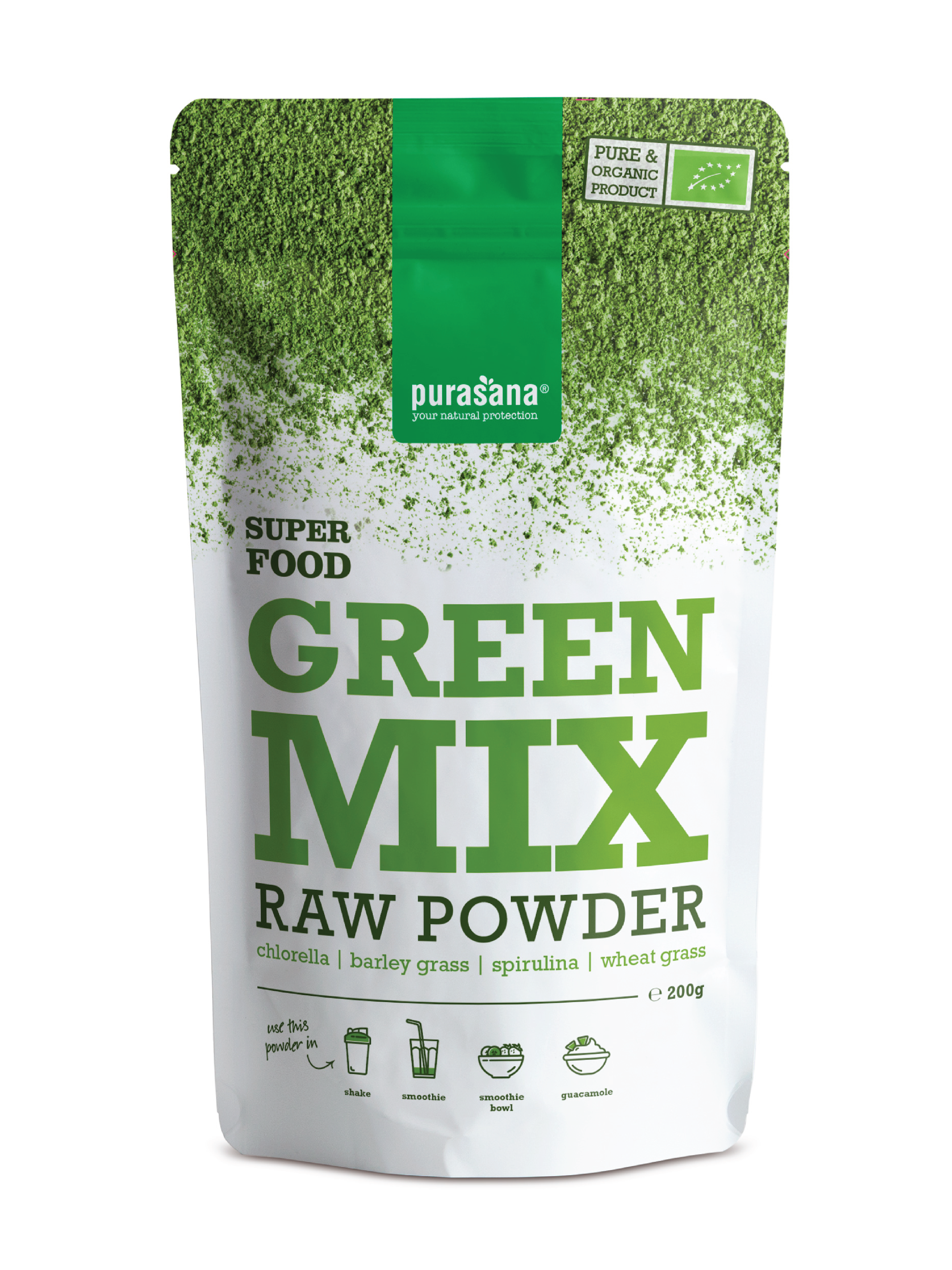 Purasana Green Mix Powder, 200 g