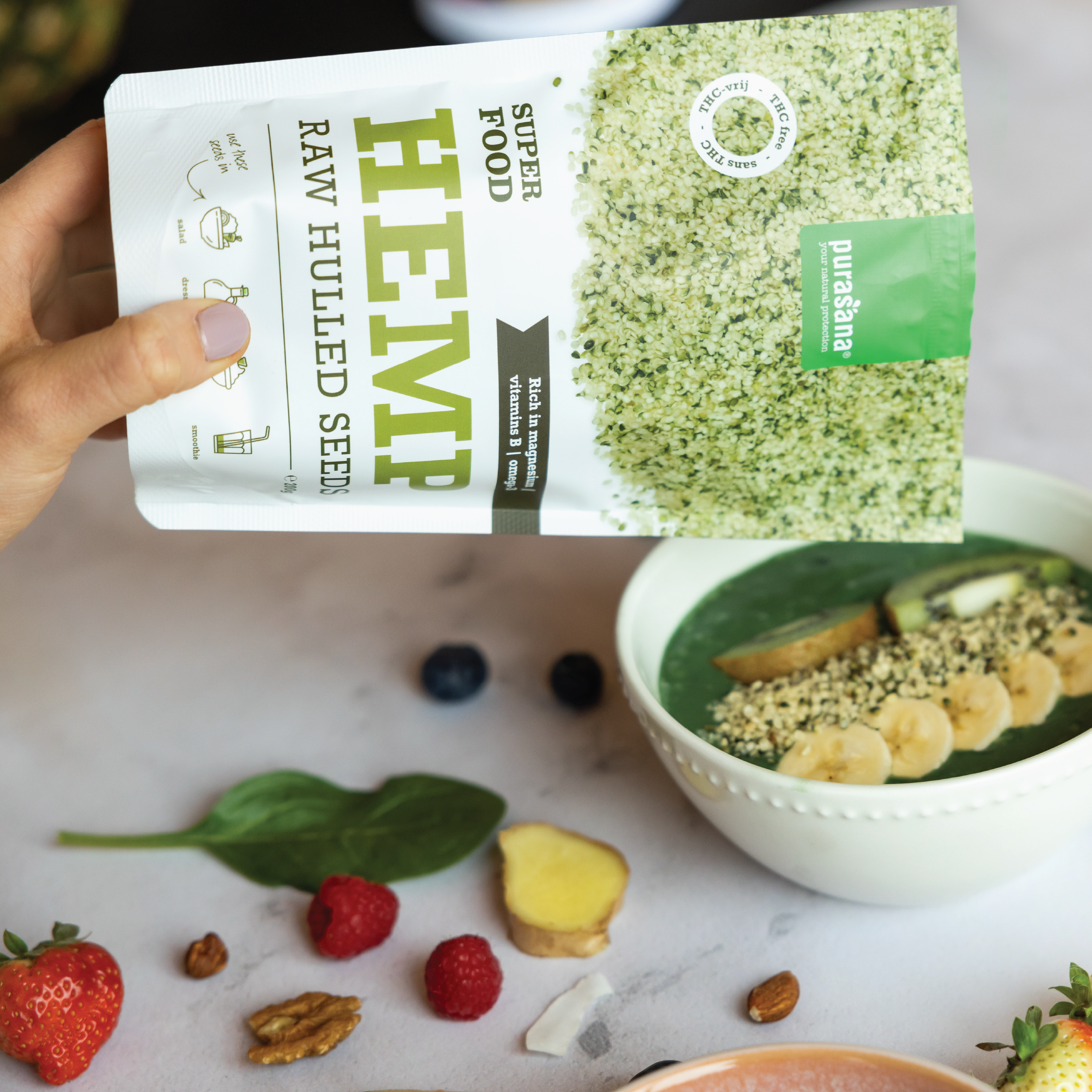 Purasana Hemp Raw Hulled Seeds, 200 g