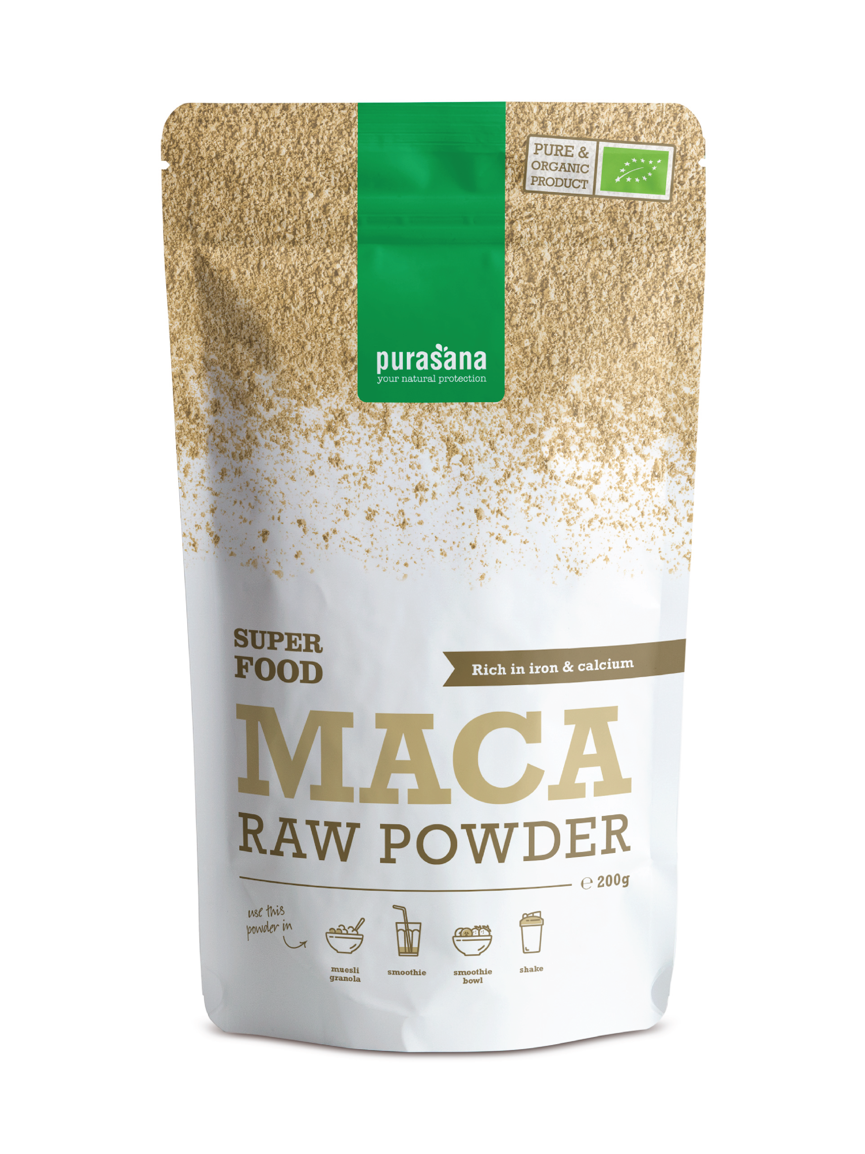 Purasana Maca Raw Powder, 200 g