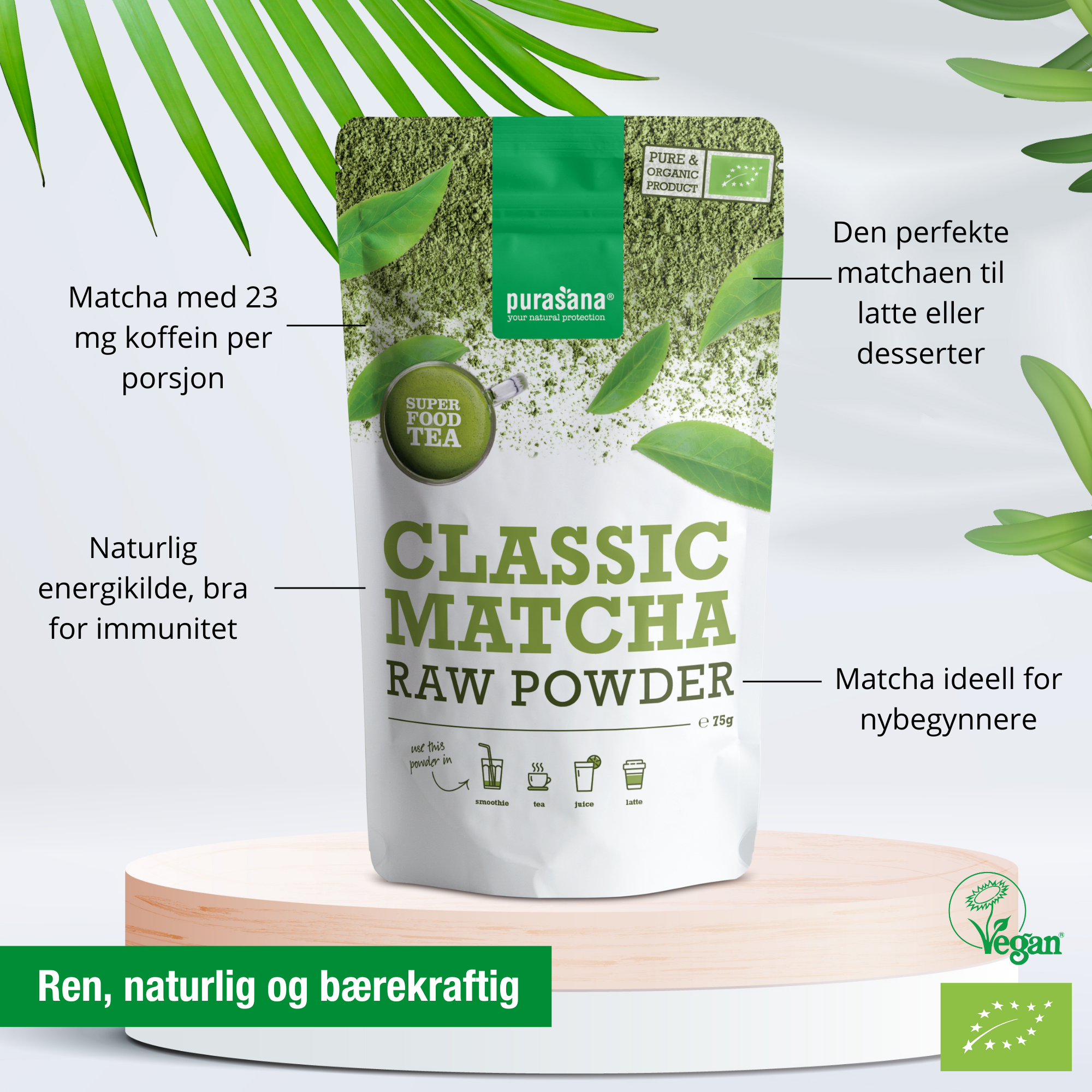 Purasana Matcha Classic Powder, 75 g