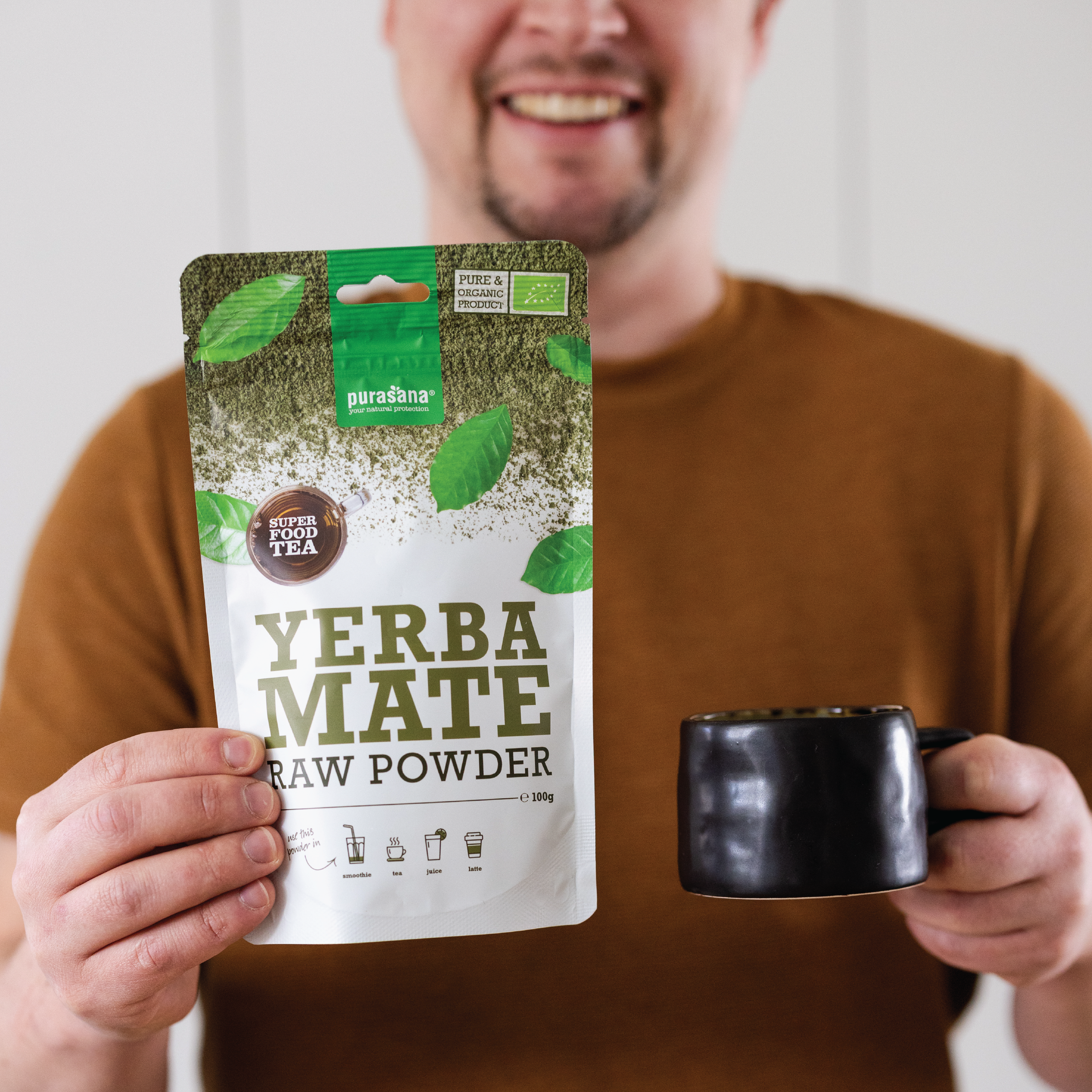 Purasana Yerba Mate Raw Powder, 100 g