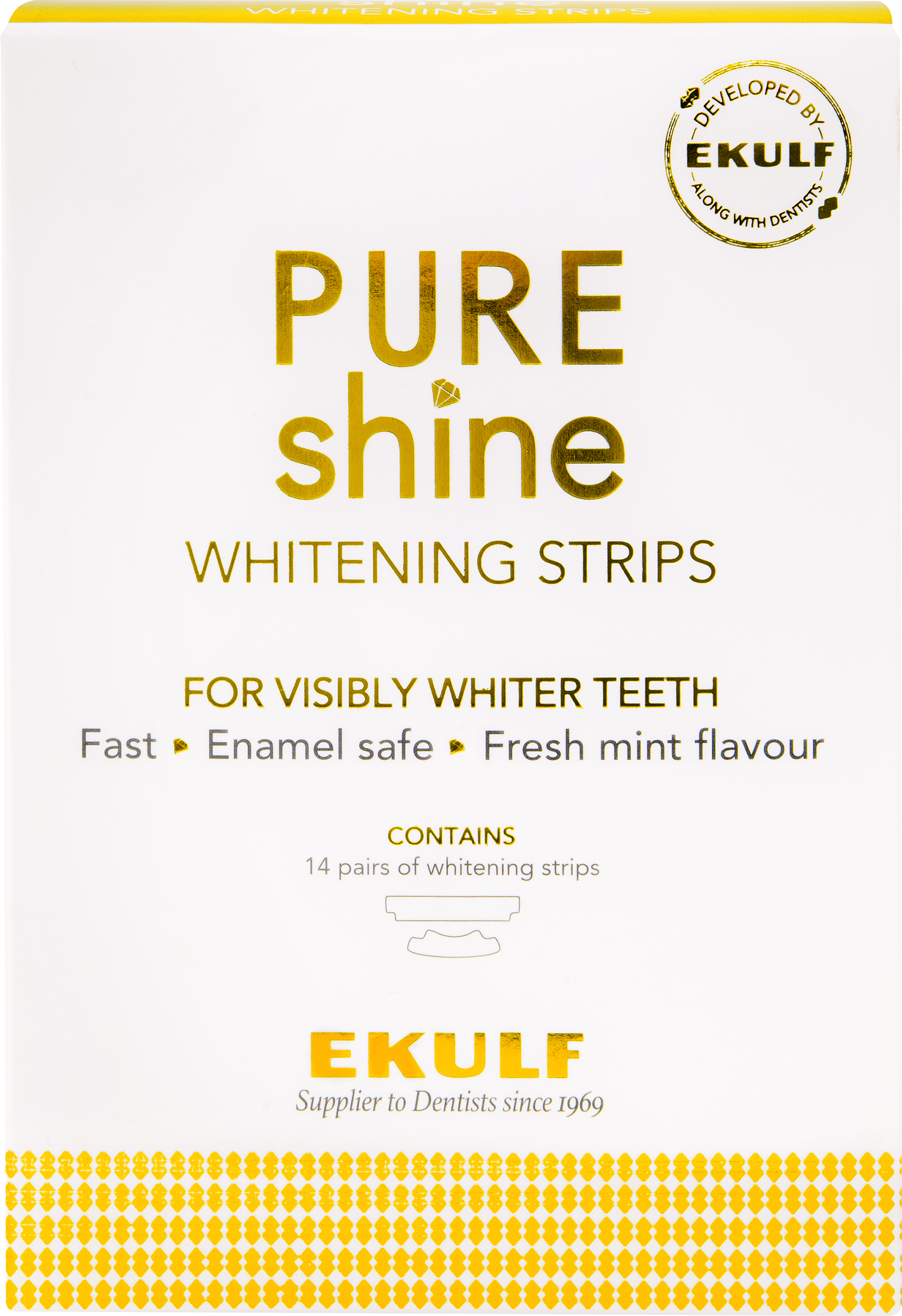 Ekulf Pure Shine Whitening Strips, 14 par (28 strips)