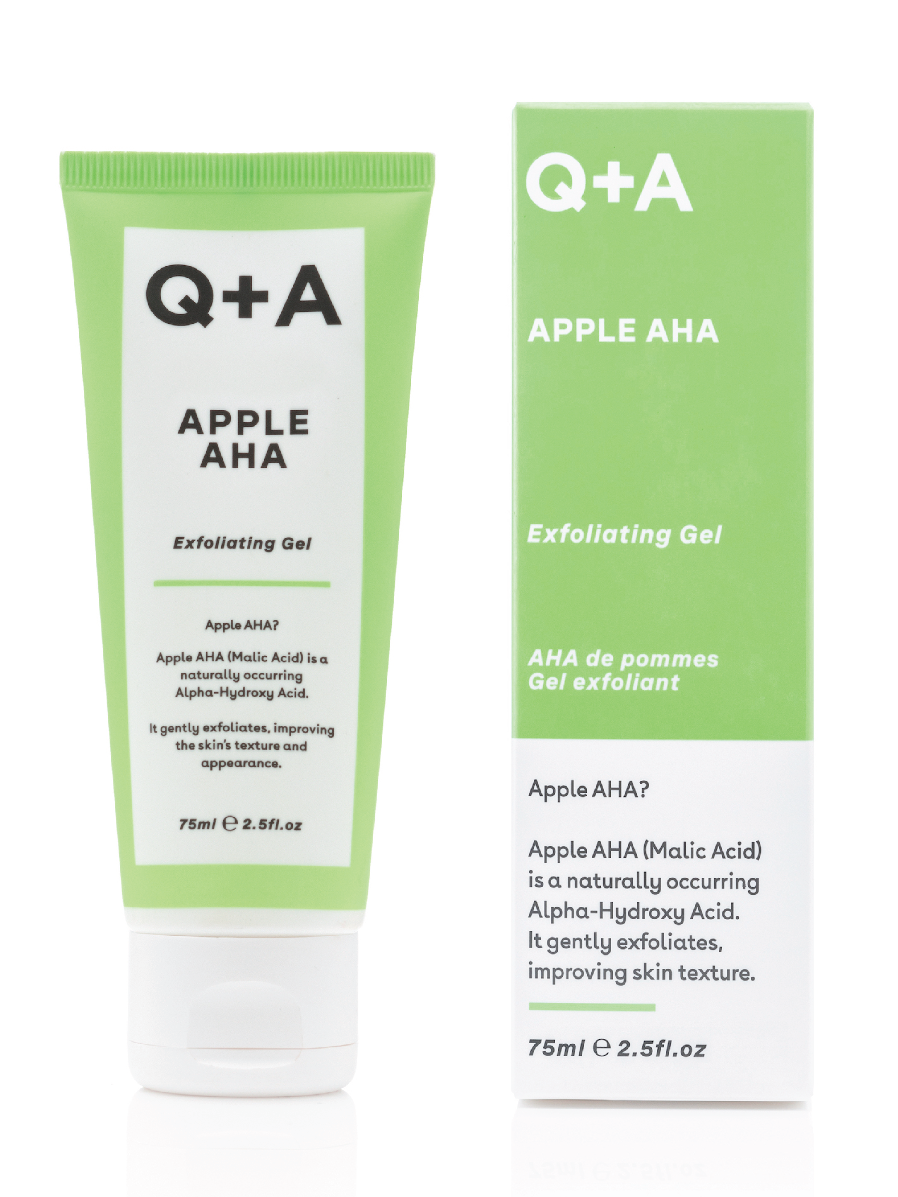 Q+A Apple AHA Exfoliating Gel, 75 ml