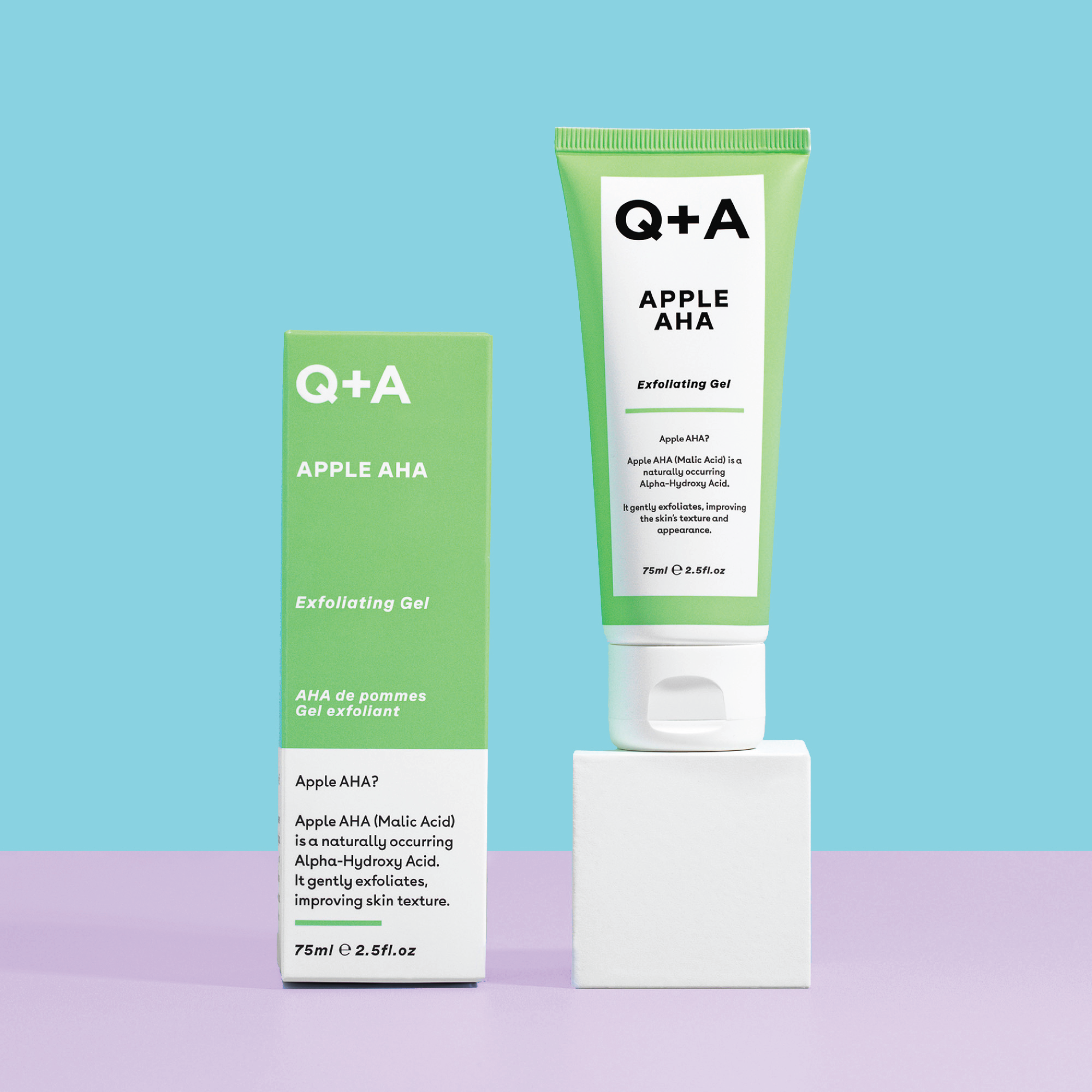 Q+A Apple AHA Exfoliating Gel, 75 ml