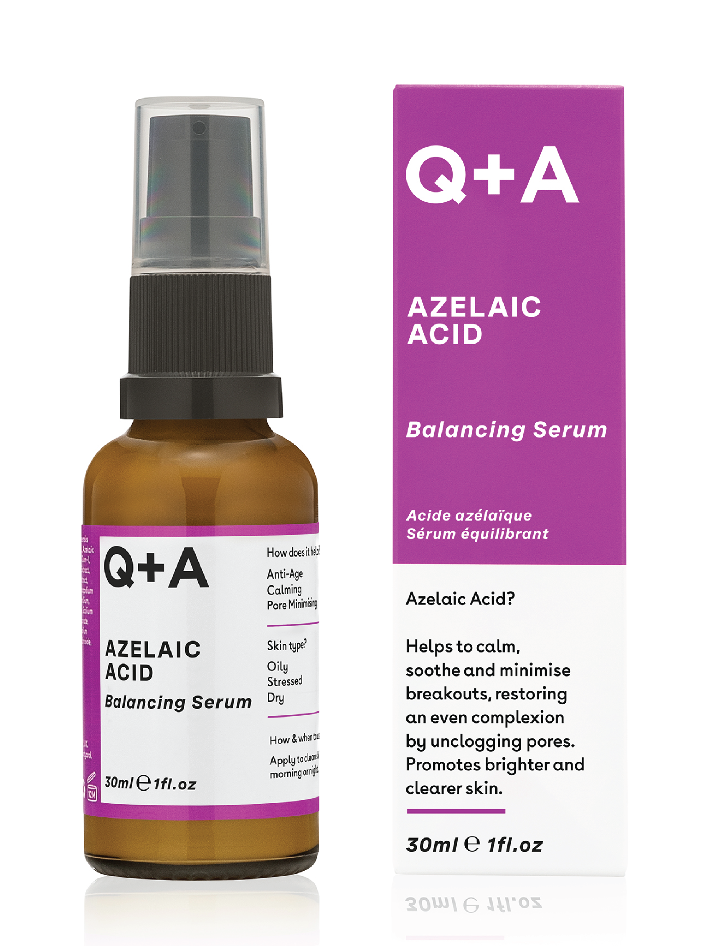 Q+A Azelaic Acid Facial Serum, 30 ml