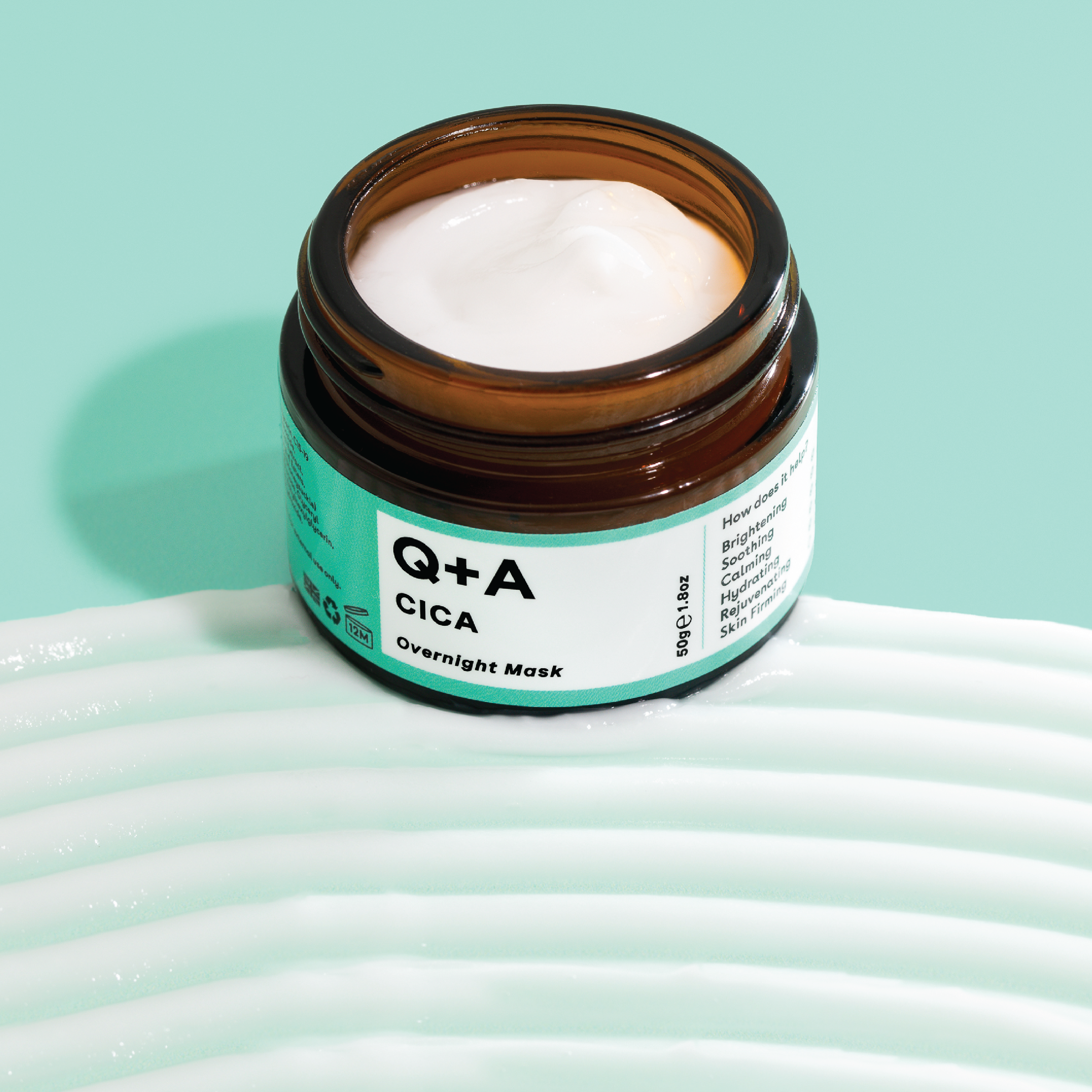 Q+A Cica Calming Overnight Face Mask, 50 g