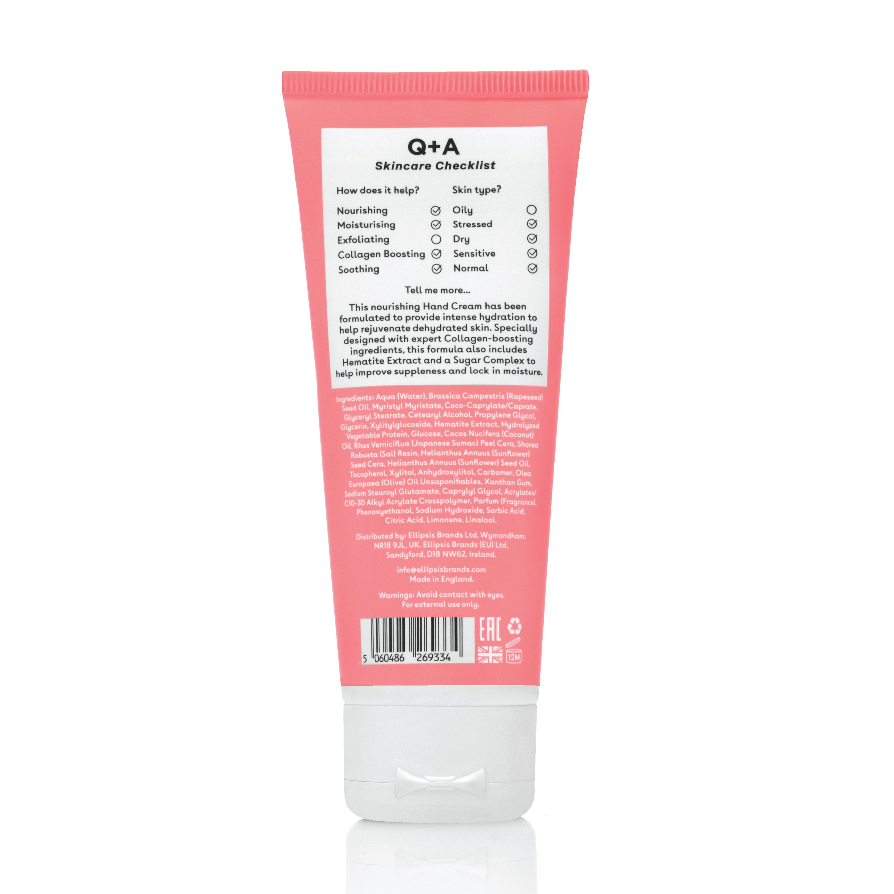Q+A Collagen Hand Cream, 75 ml