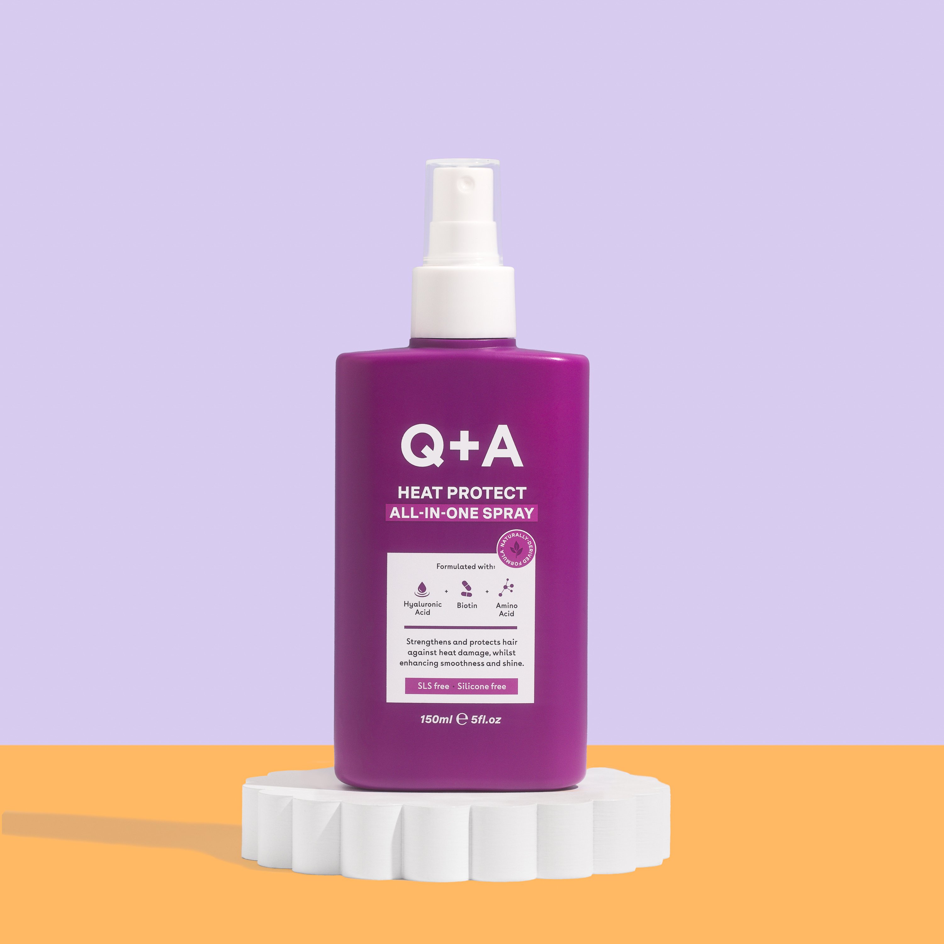 Q+A Heat Protect Hair Mist, 150 ml