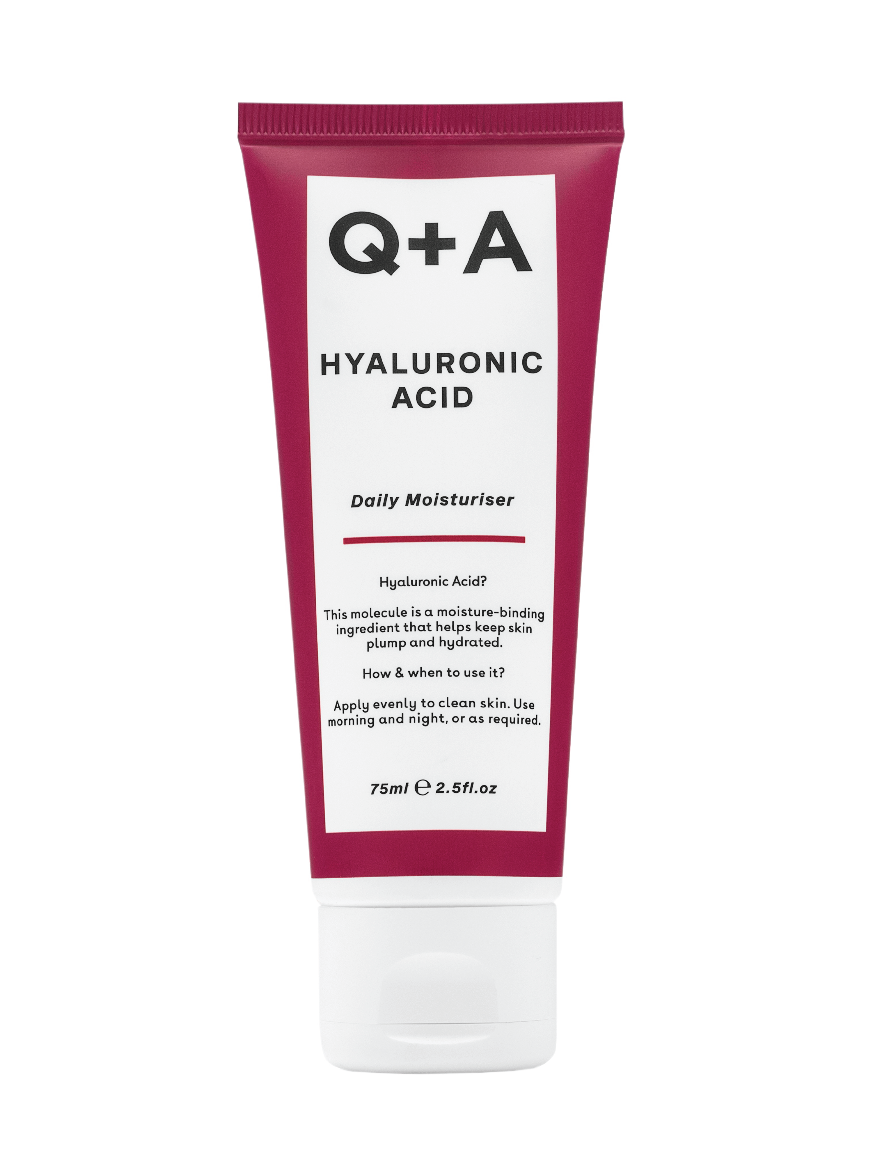 Q+A Hyaluronic Acid Daily Moisturiser, 75 ml