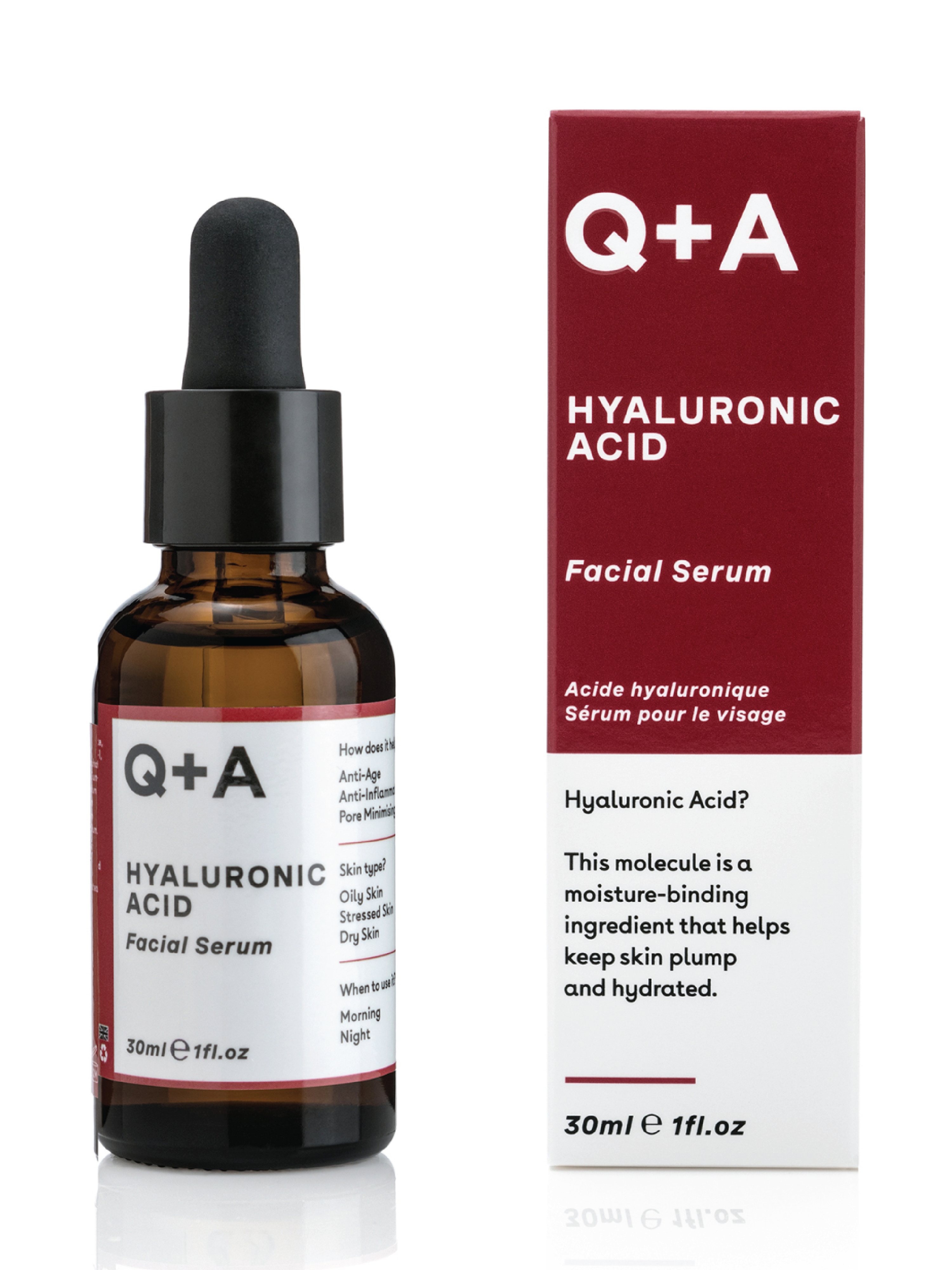 Q+A Hyaluronic Acid Facial Serum, 30 ml