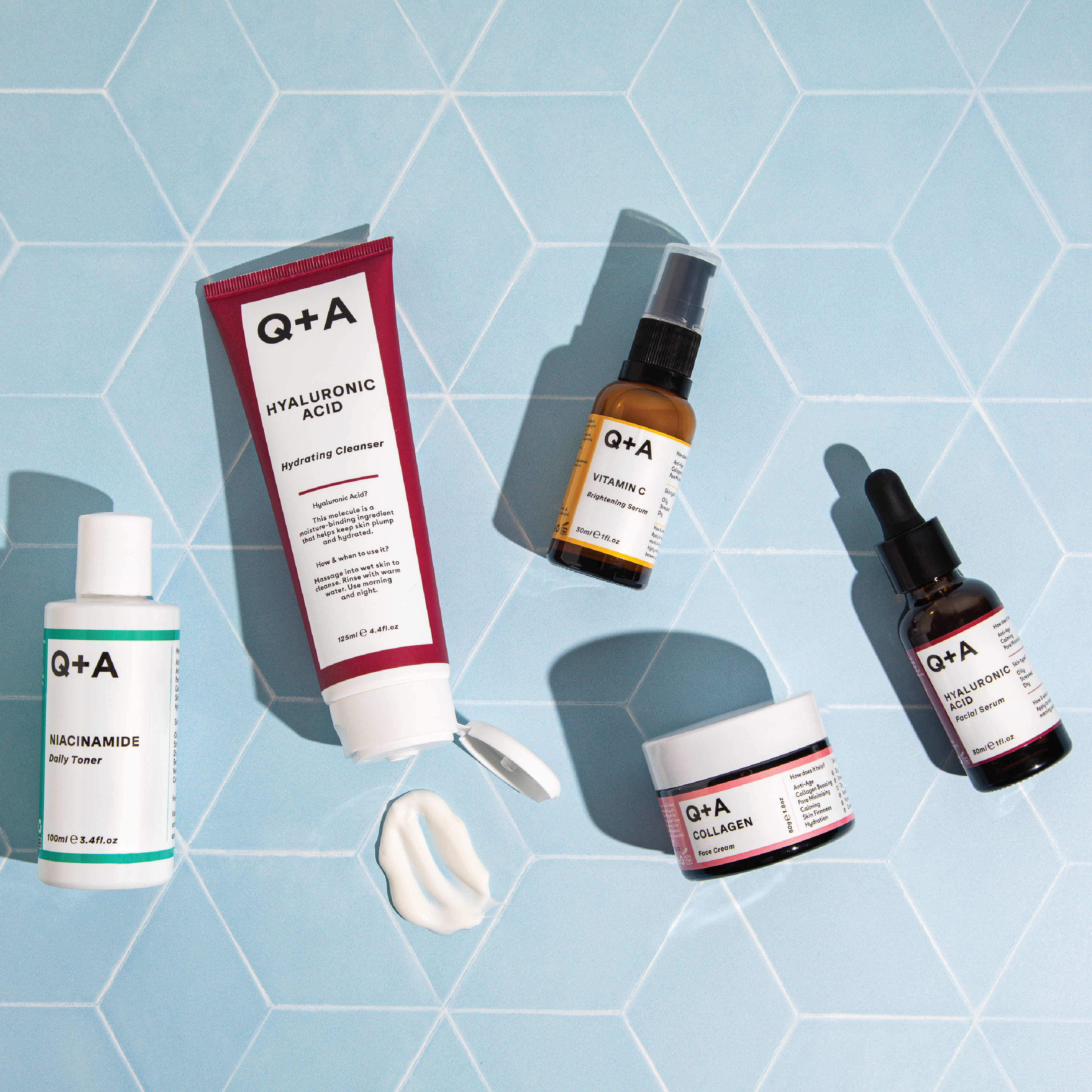 Q+A Hyaluronic Acid Hydrating Cleanser, 125 ml