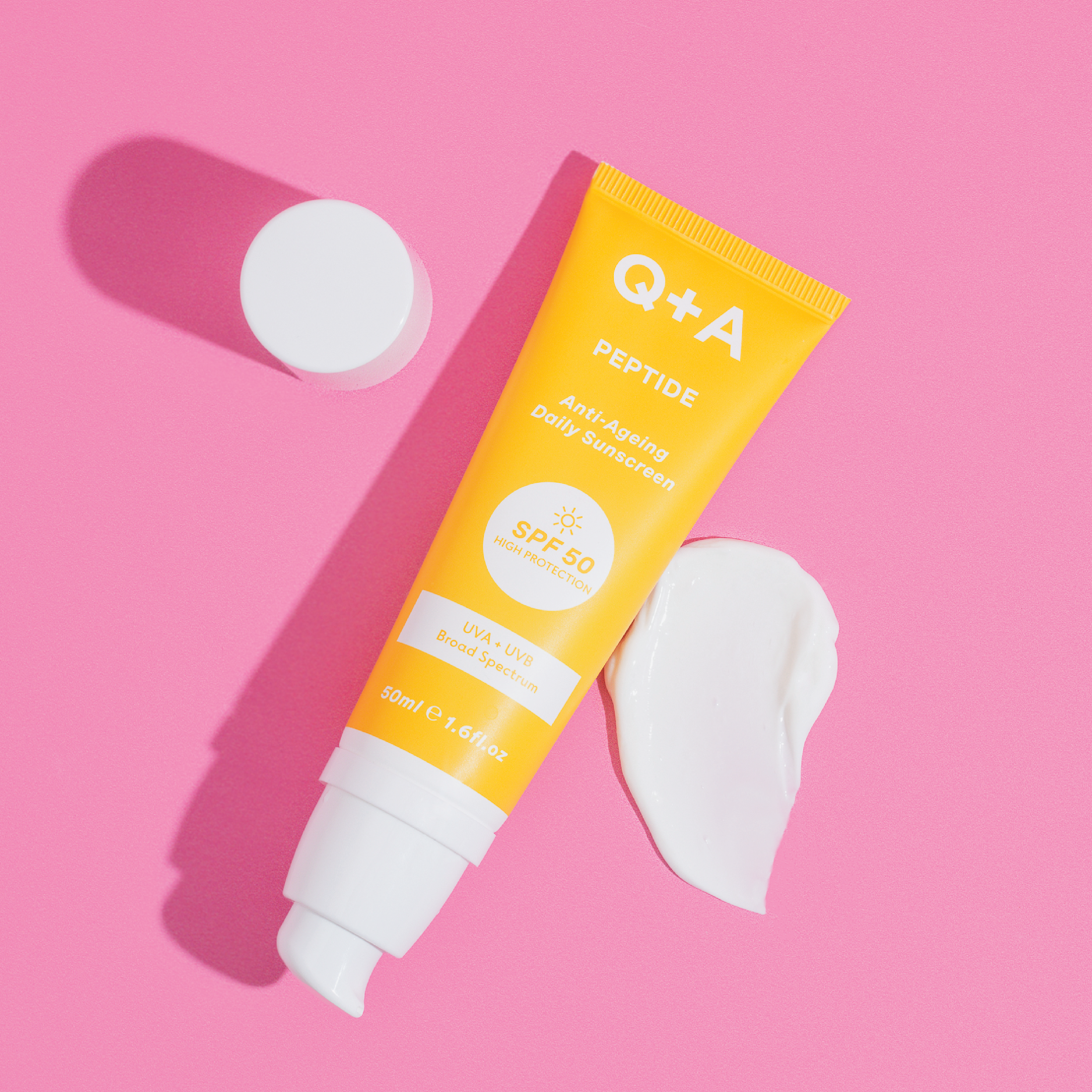 Q+A Peptide Renewing Daily Sunscreen SPF 50, 50 ml