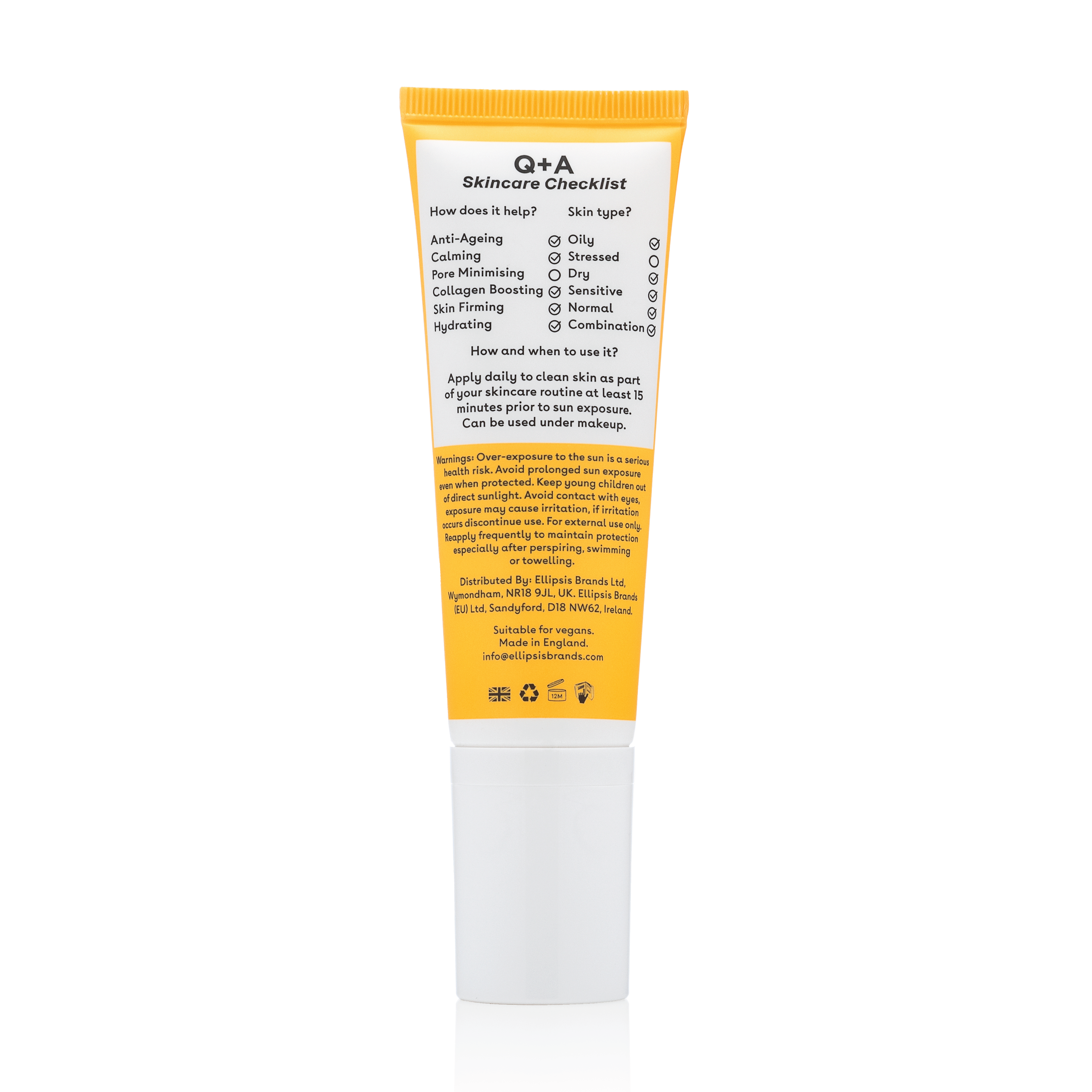 Q+A Peptide Renewing Daily Sunscreen SPF 50, 50 ml