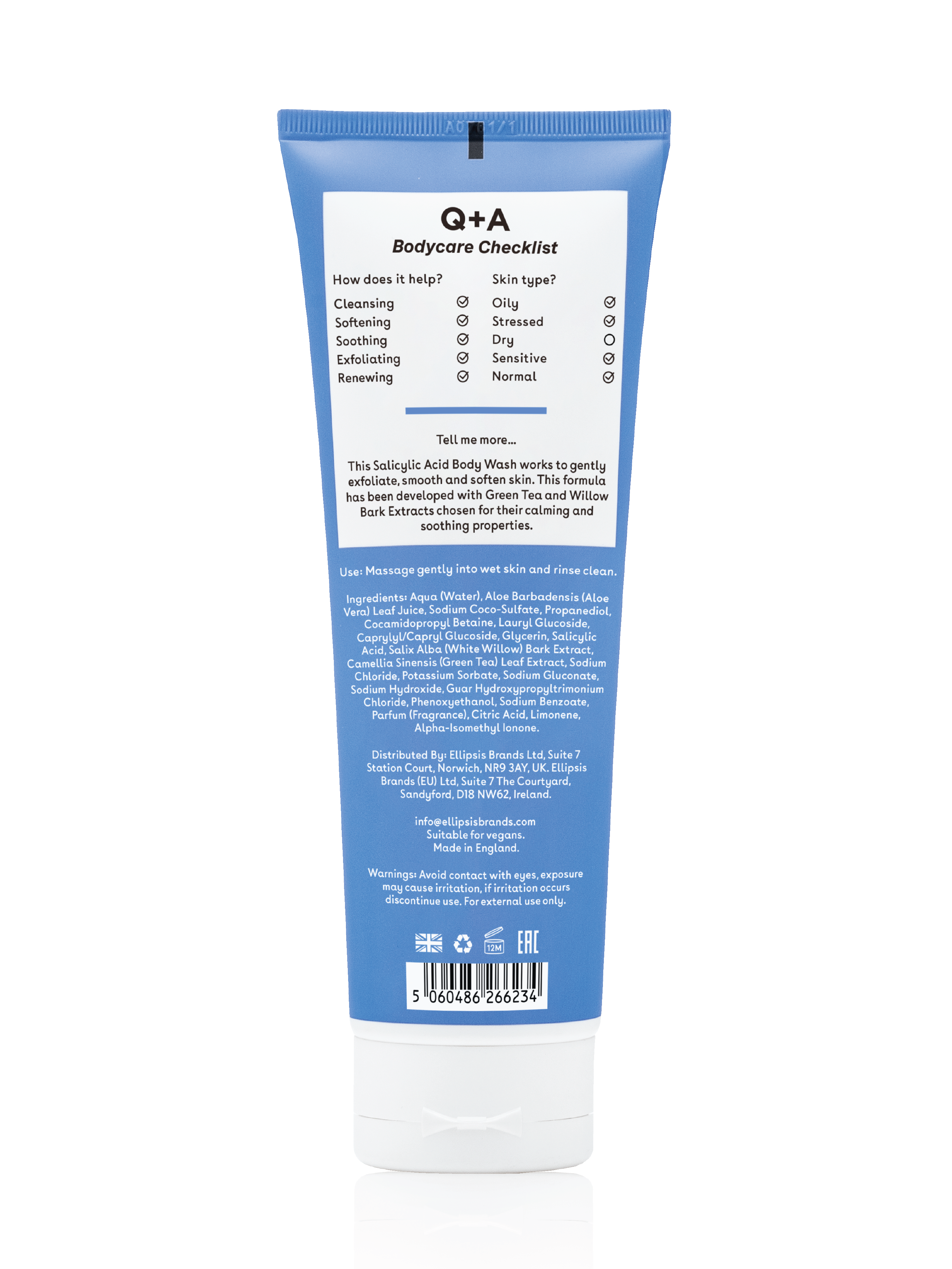 Q+A Salicylic Acid Body Wash, 250 ml