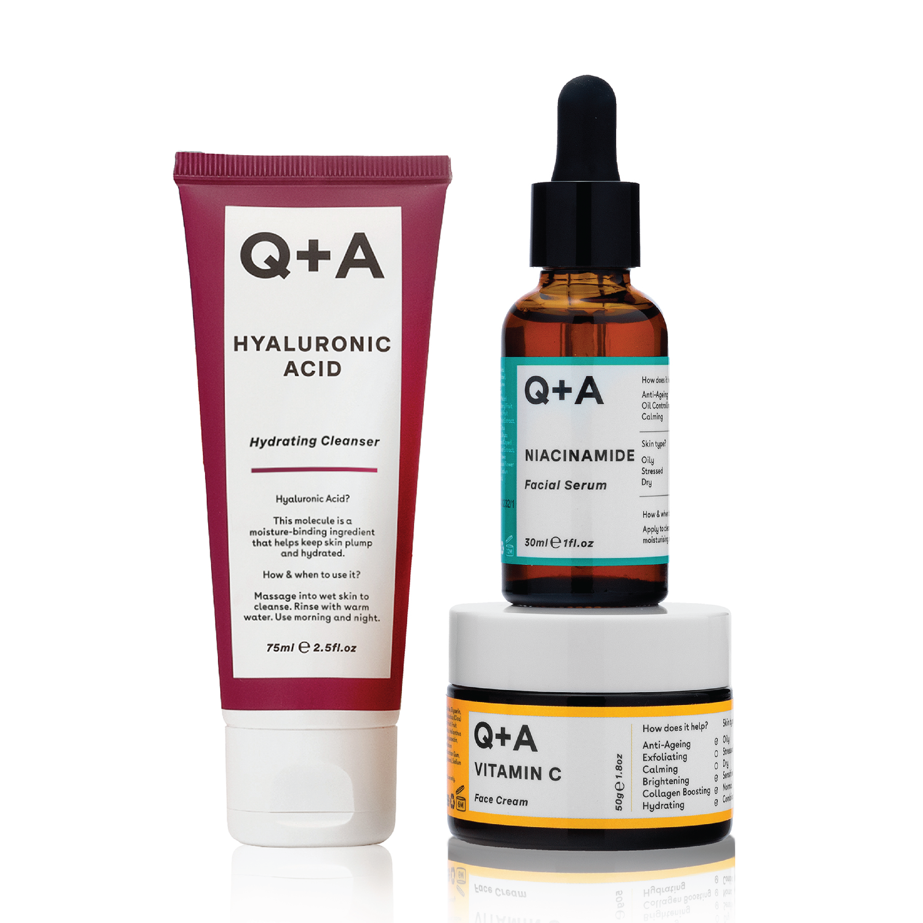 Q+A Skincare Treats Gift Set, 1 sett