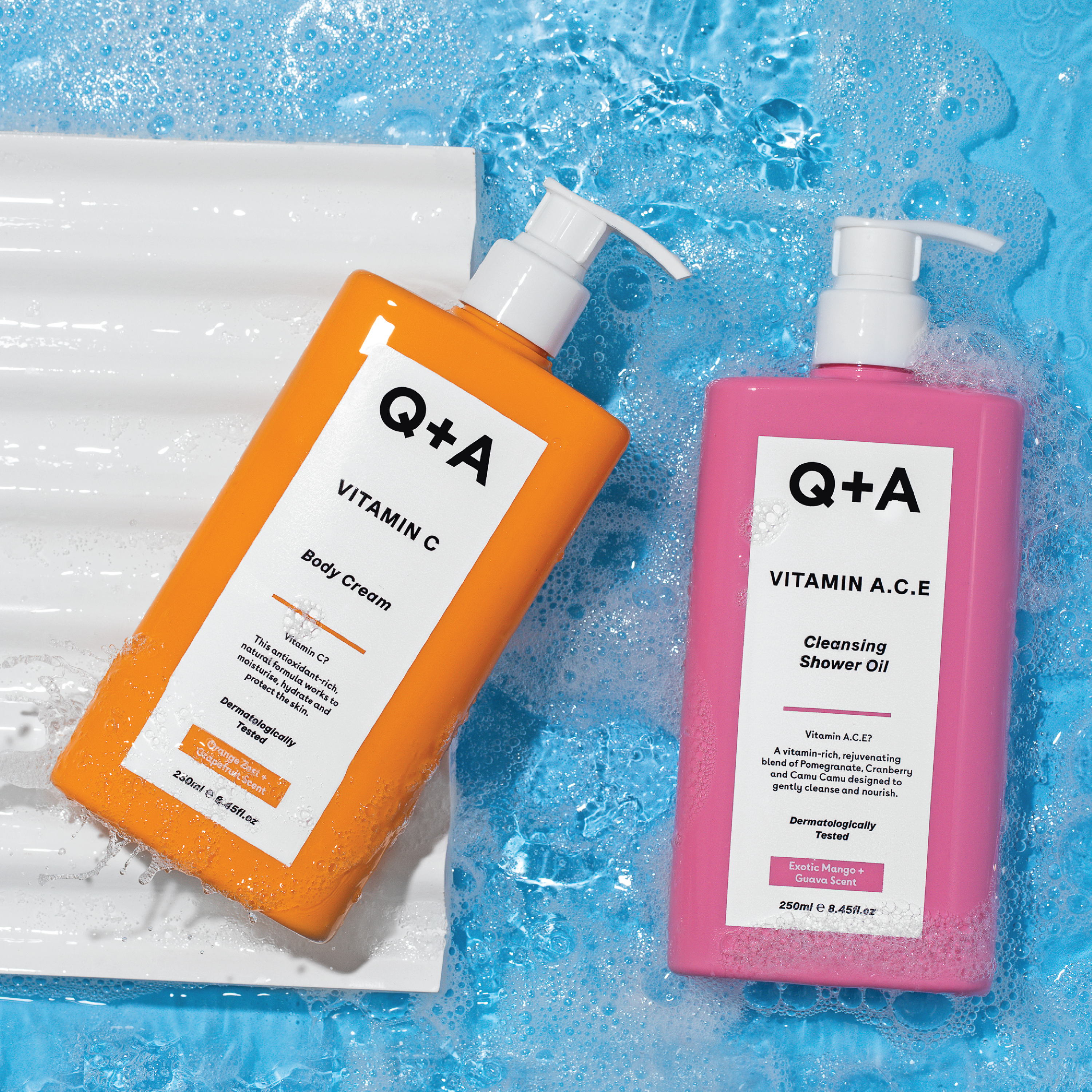 Q+A Vitamin A.C.E Shower Oil, 250 ml