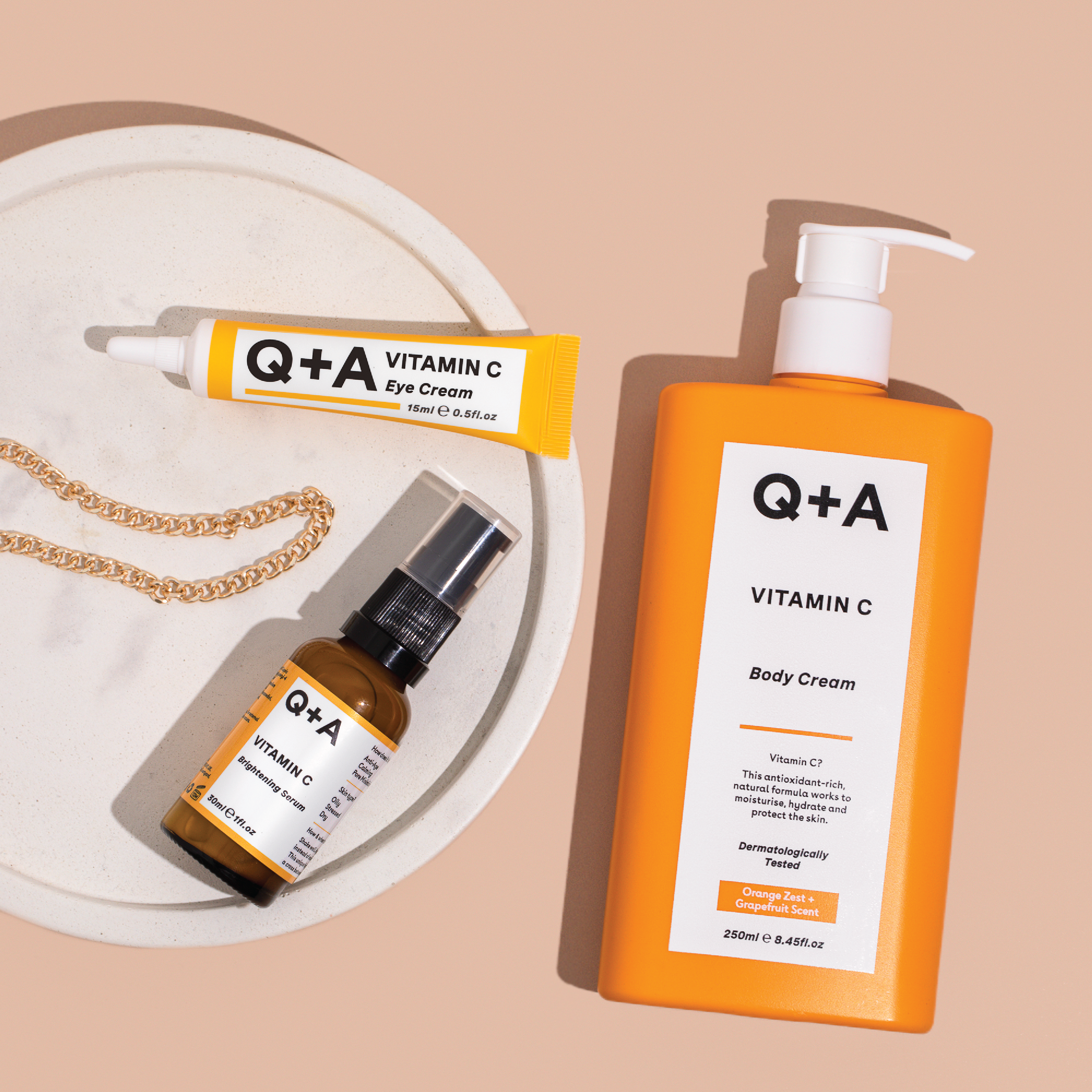 Q+A Vitamin C Body Cream, 250 ml