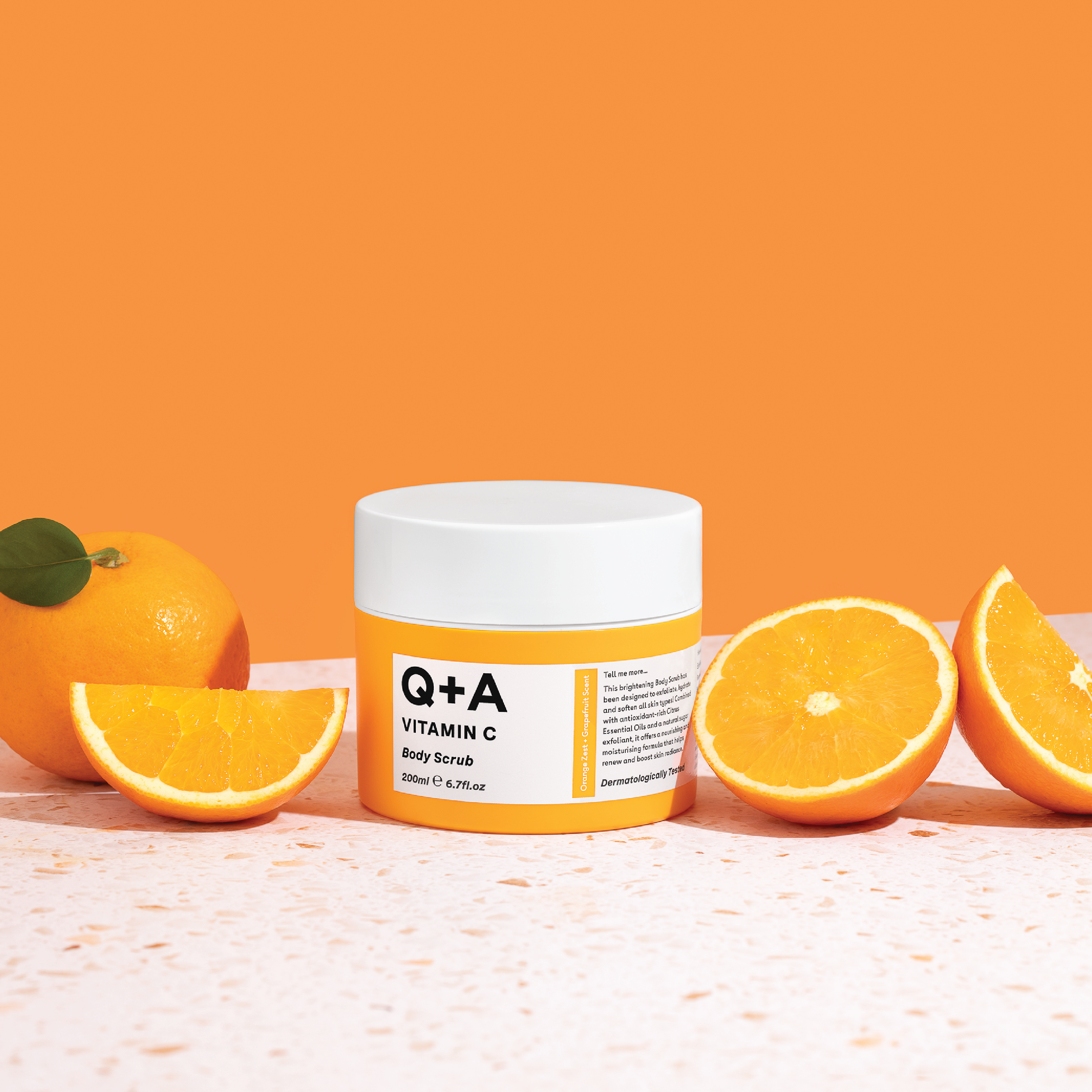 Q+A Vitamin C Body Scrub, 200 ml