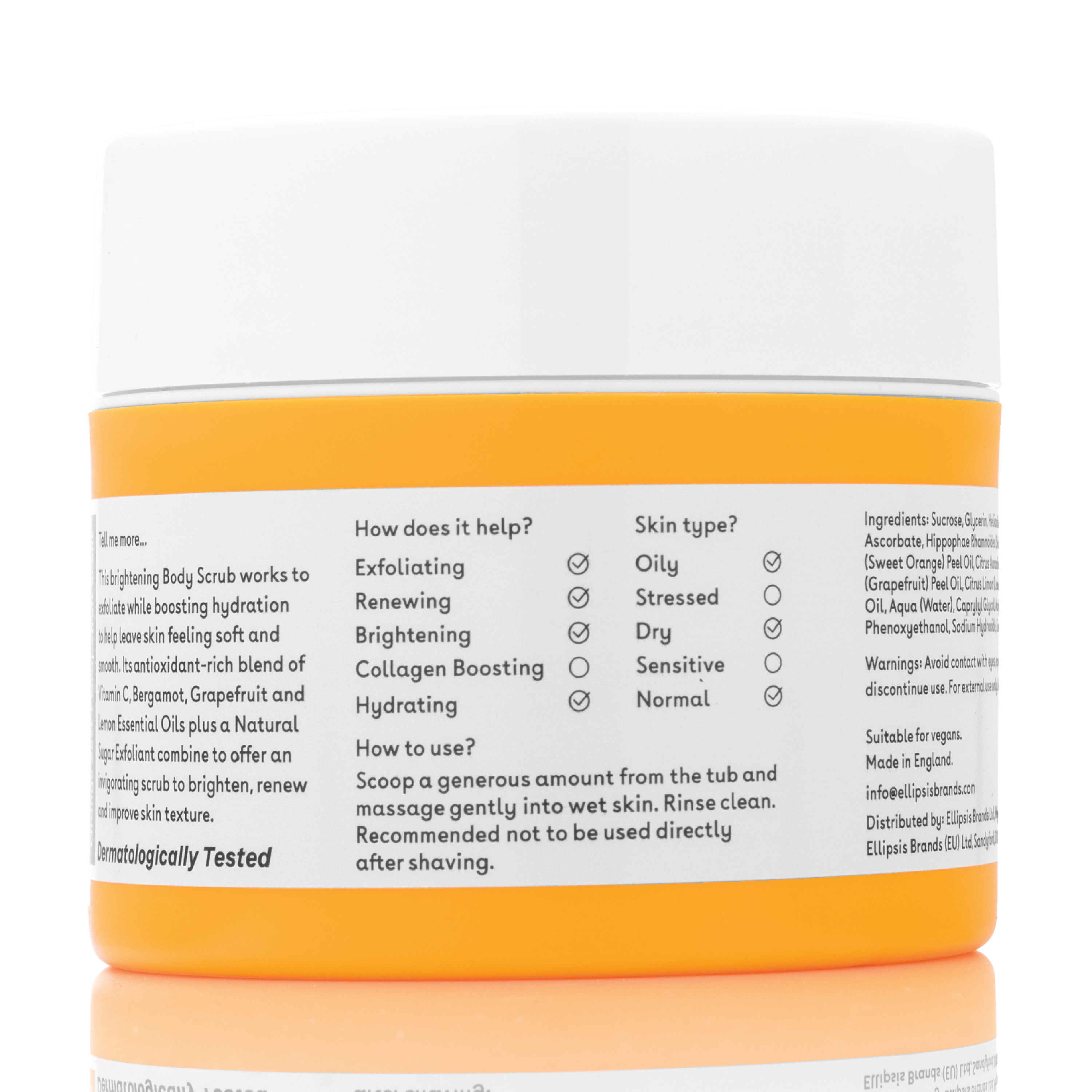 Q+A Vitamin C Body Scrub, 200 ml