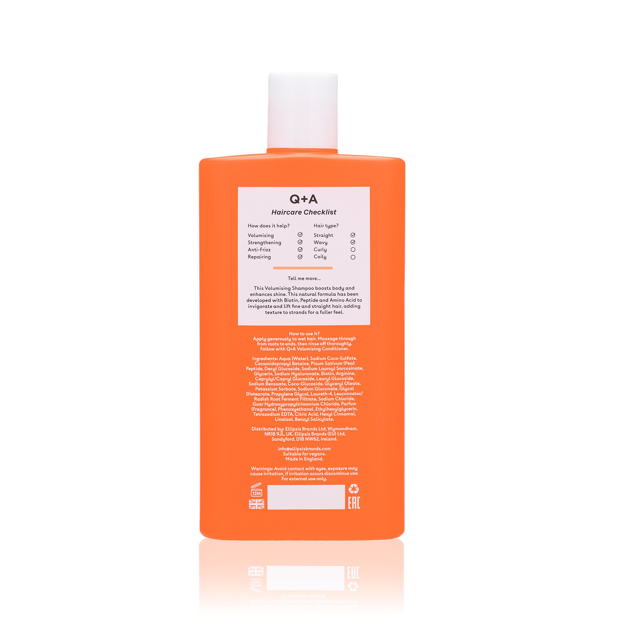 Q+A Volumising Shampoo, 250 ml