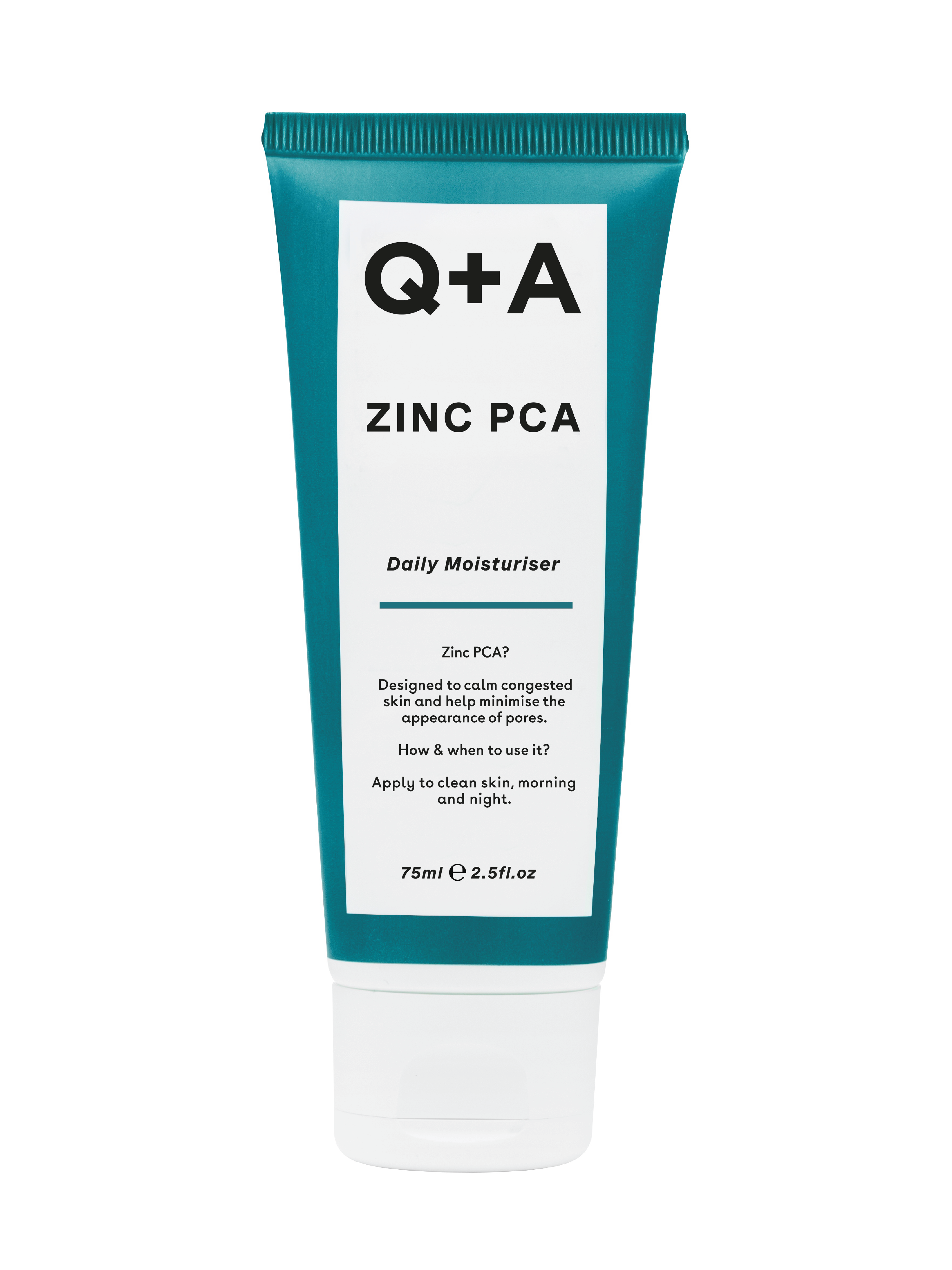 Q+A Zinc PCA Daily Moisturiser, 75 ml