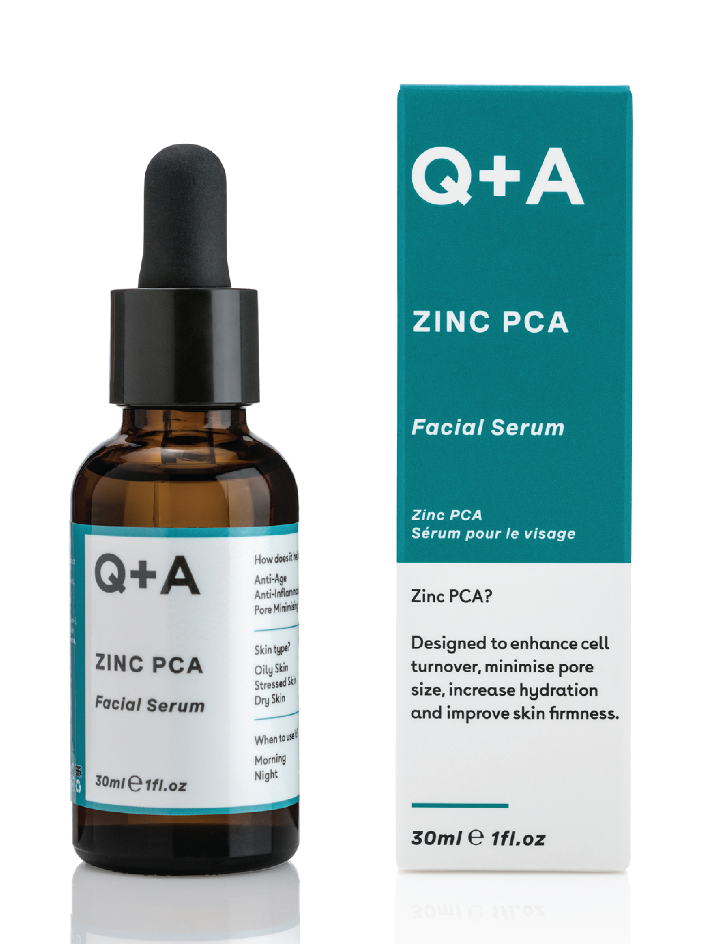 Q+A Zinc PCA Facial Serum, 30 ml
