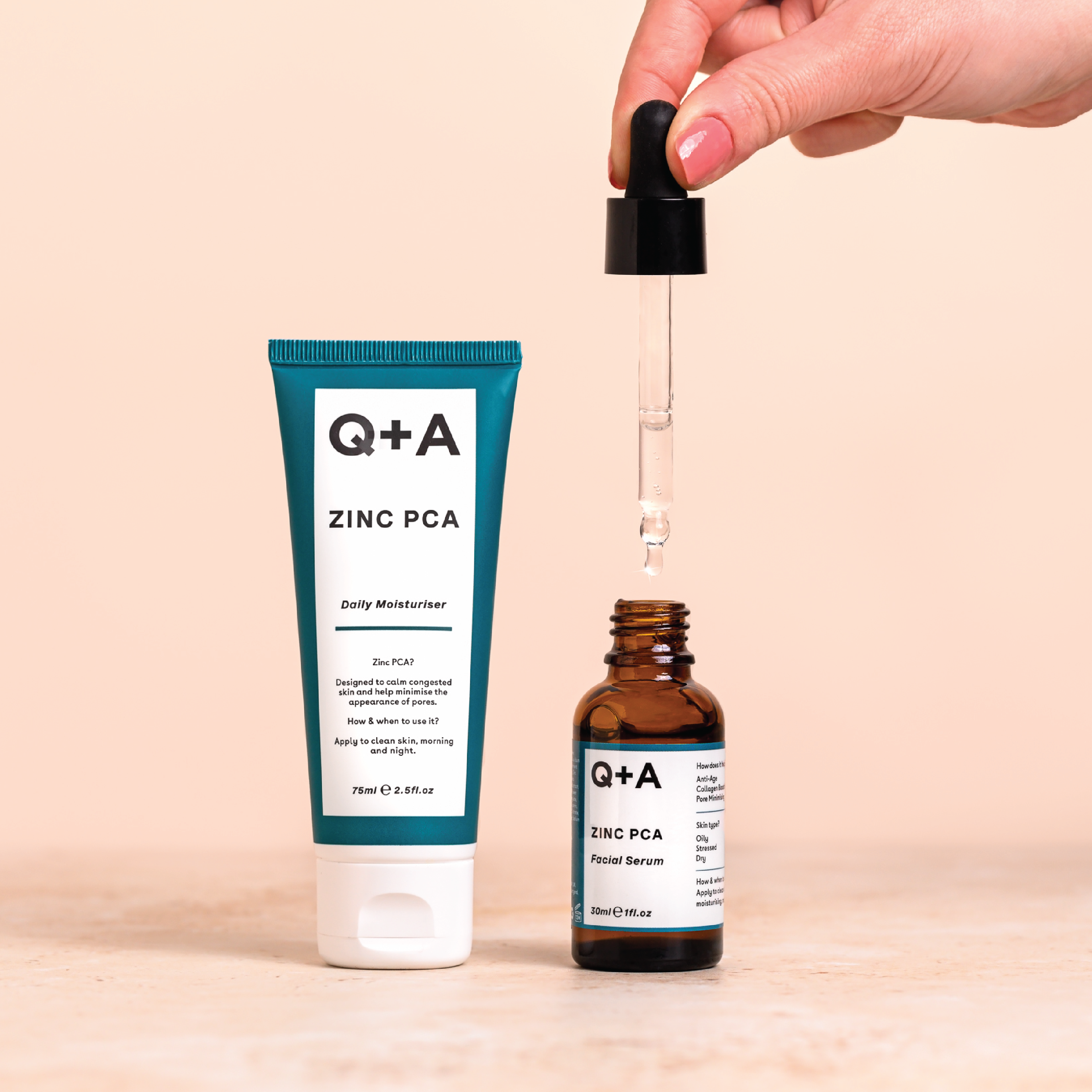 Q+A Zinc PCA Facial Serum, 30 ml