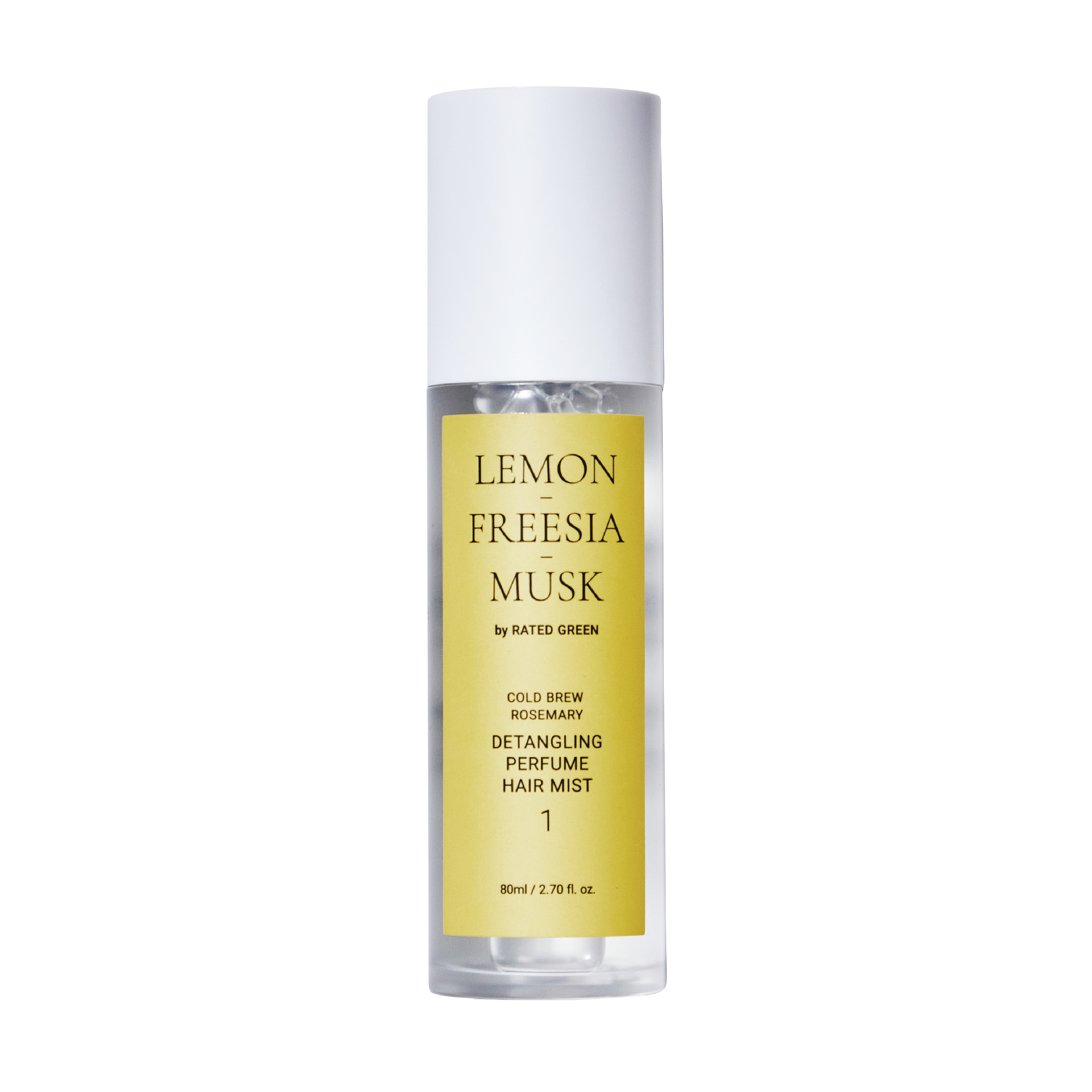 Rated Green Detangling Perfume Hair Mist 1, Lemon/Feeesia/Musk, 80 ml