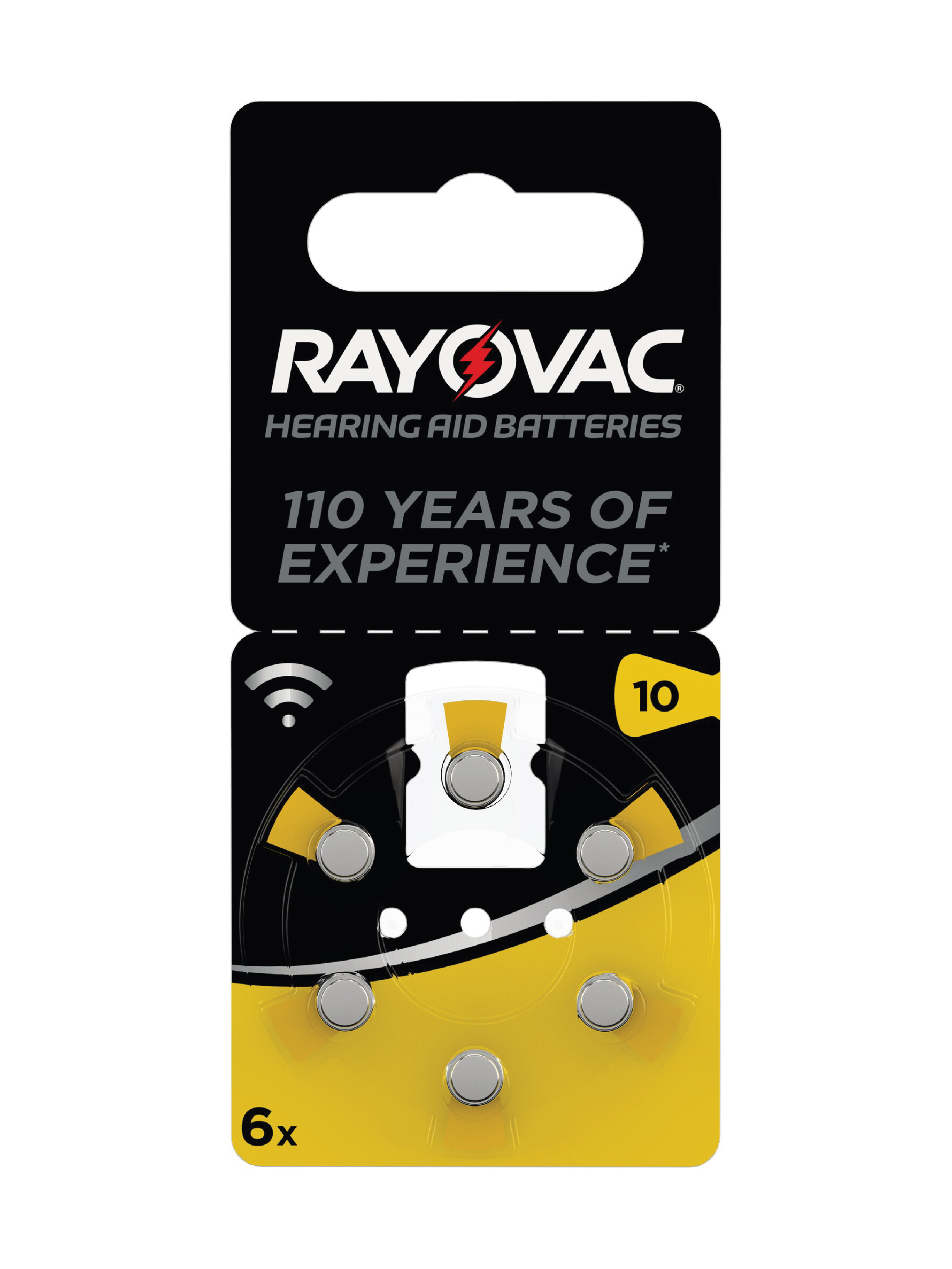 Rayovac Batteri til høreapparat nr. 10, 6 stk
