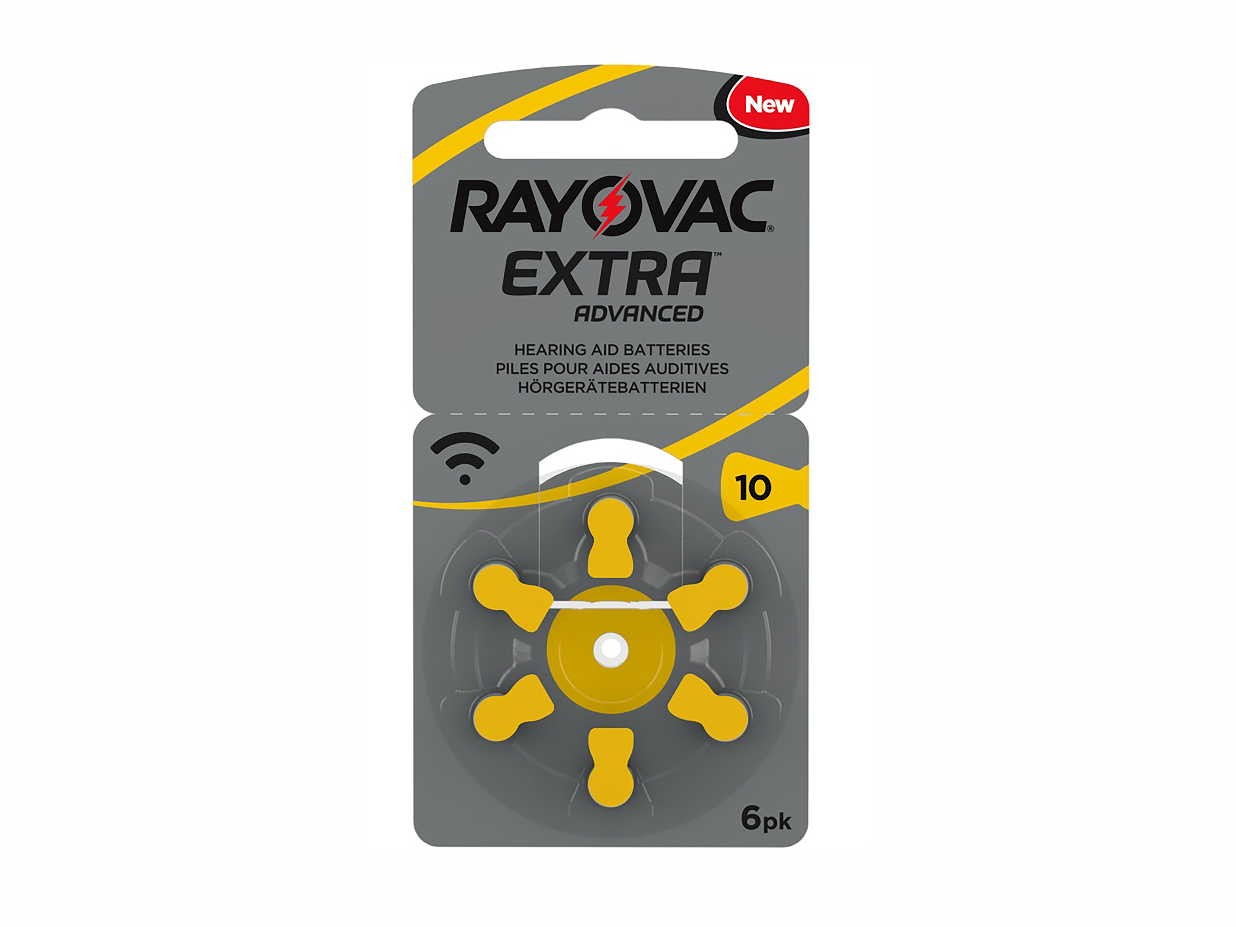 Rayovac Extra Advanced act batteri til høreapparat, Nr 10, 6 stk.