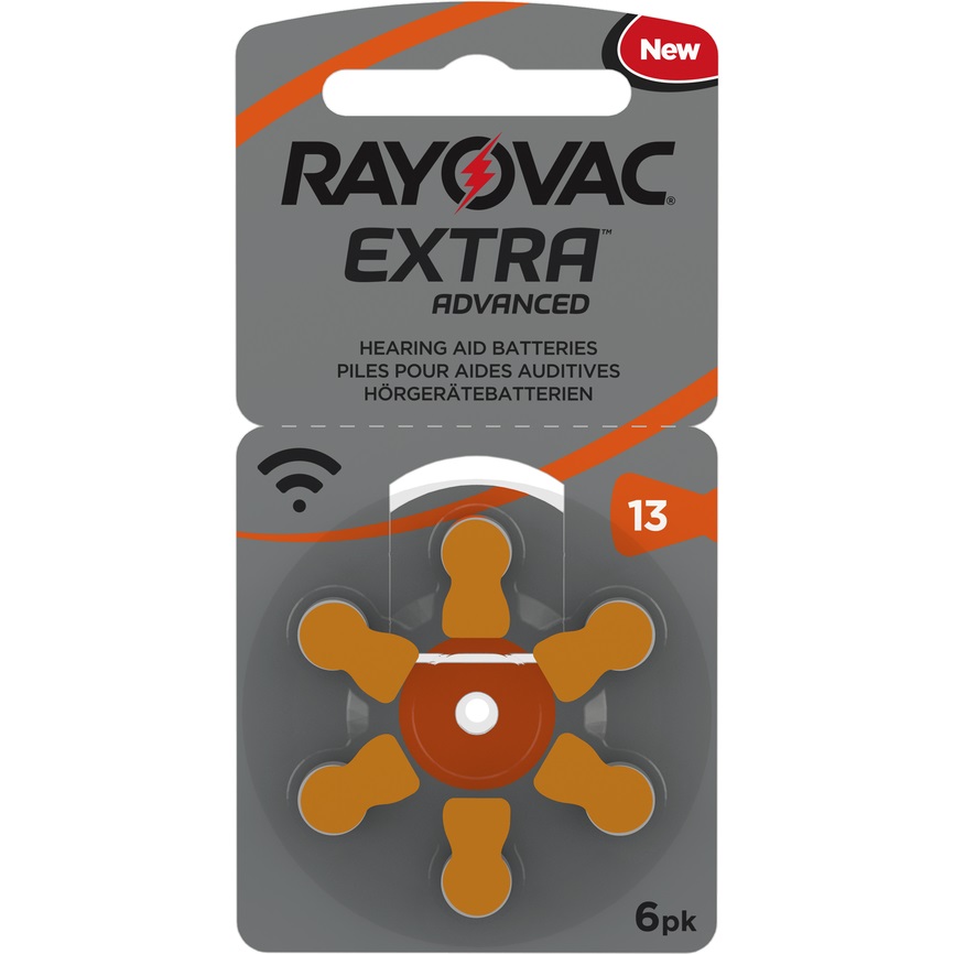 Rayovac Extra Advanced act batteri til høreapparat, Nr 13, 6 stk.