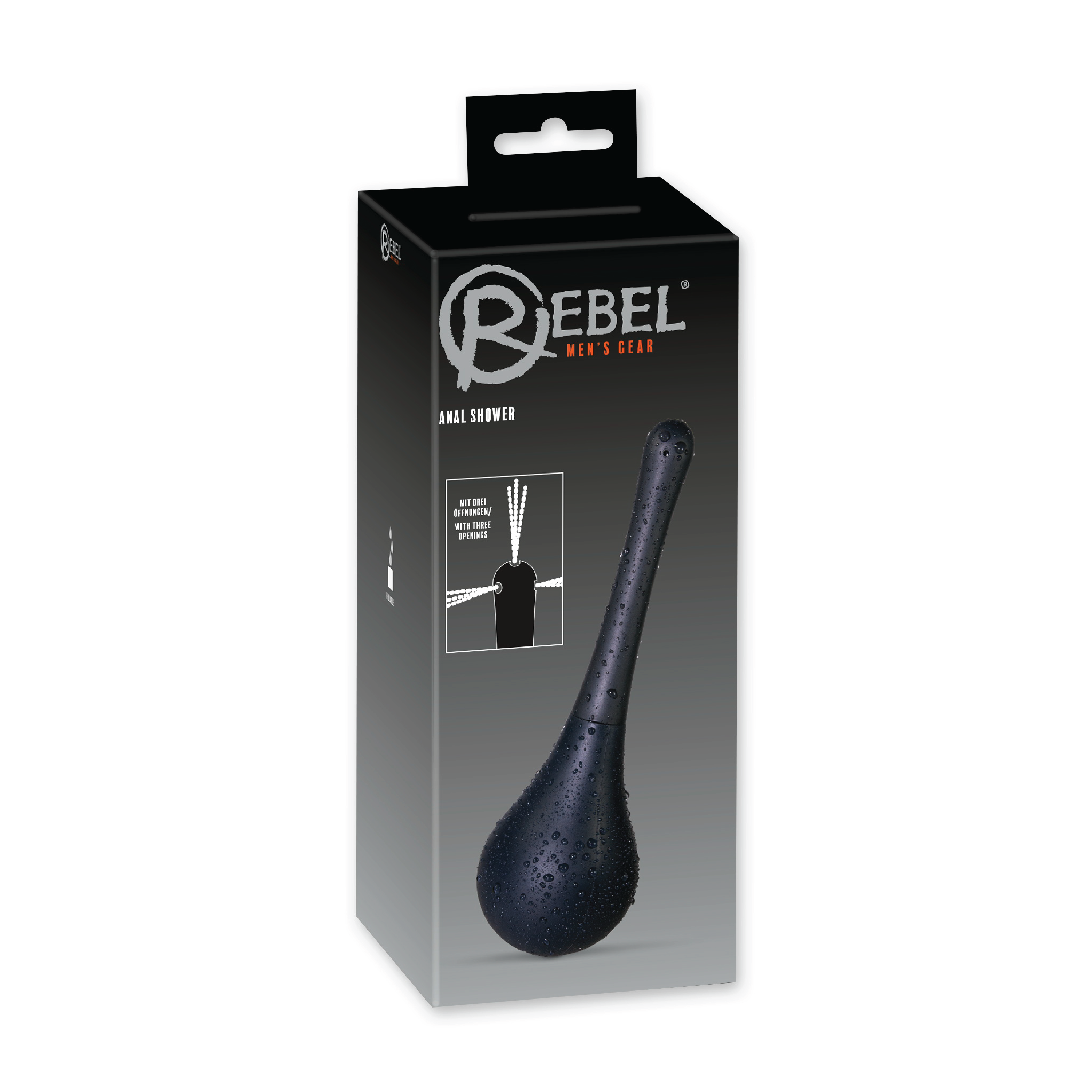 Rebel Anal Shower Black, 1 stk
