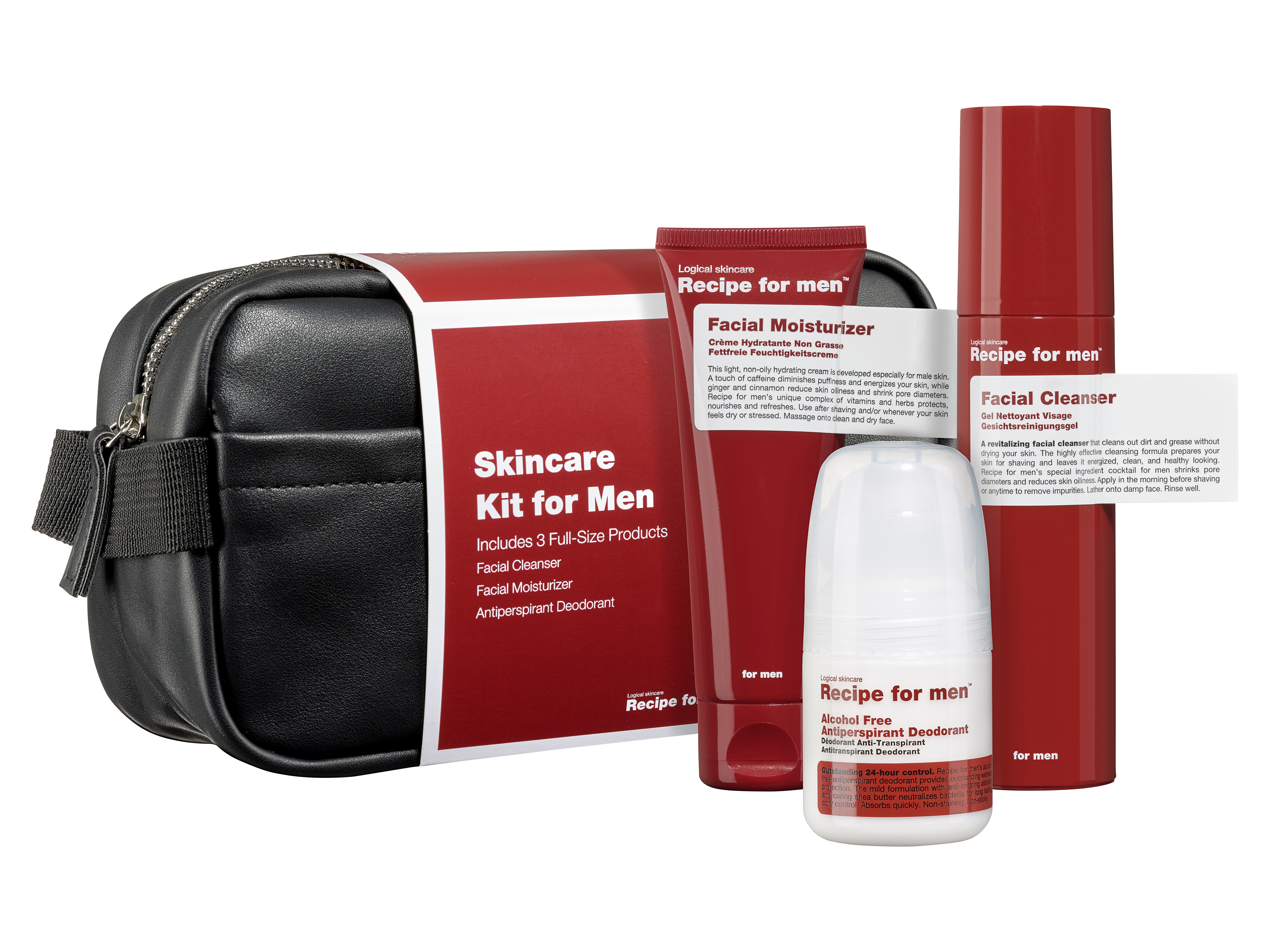 Recipe for Men Gavepakning, Toiletry Bag Canvas with 3 items, 1 sett