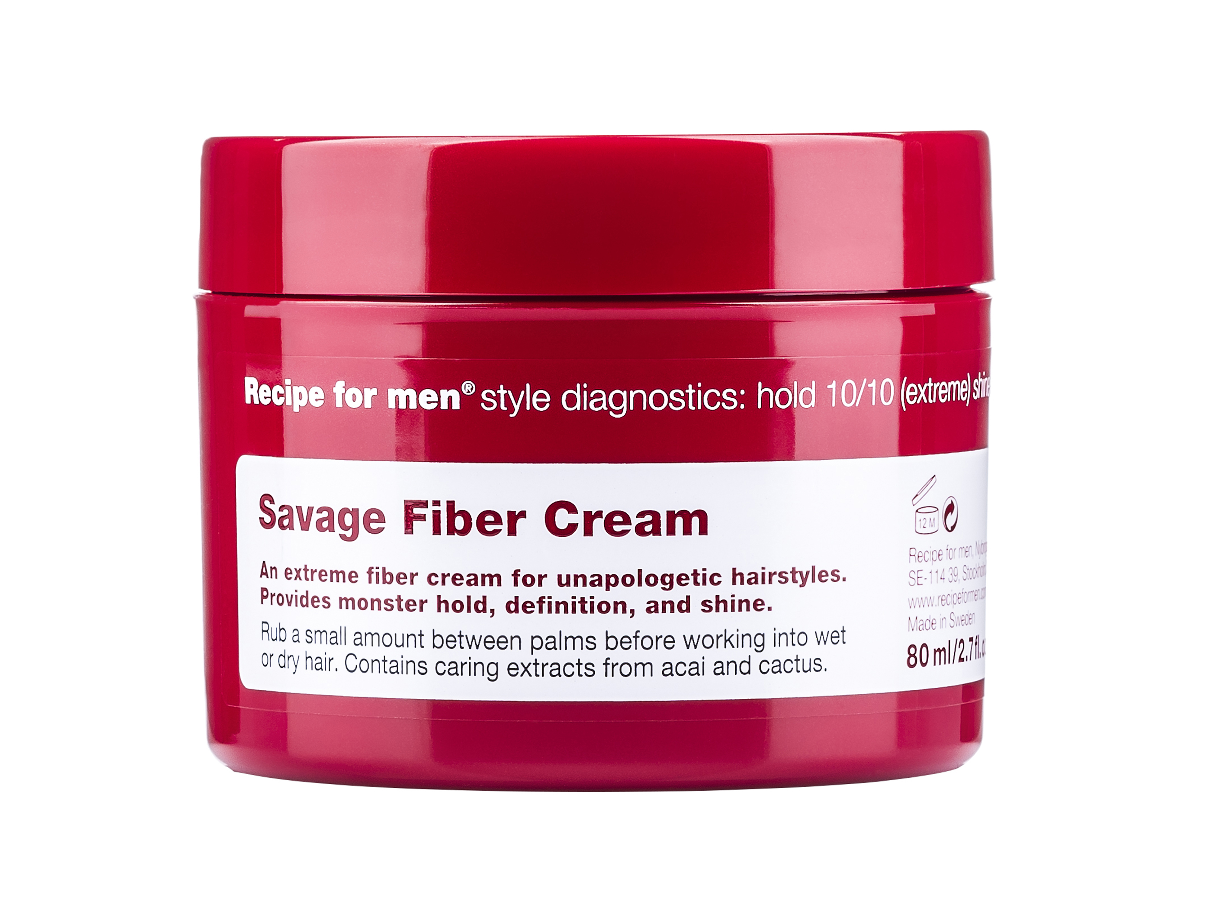 Recipe for Men Savage Fiber Cream, 80 ml