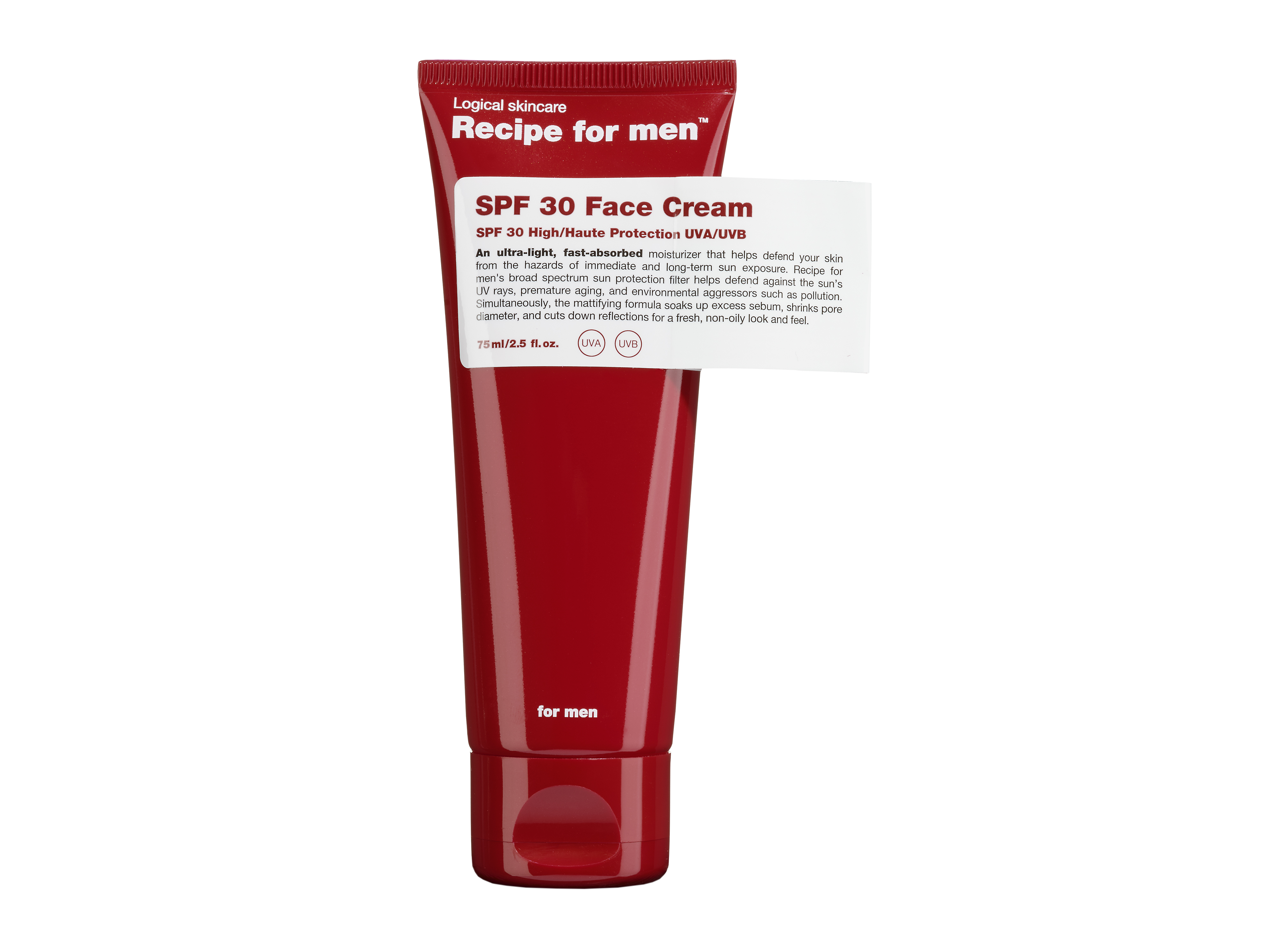 Recipe for Men Face Cream SPF30, 75 ml