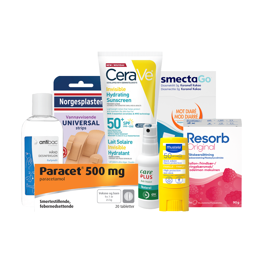 Reiseapotek med smertestillende