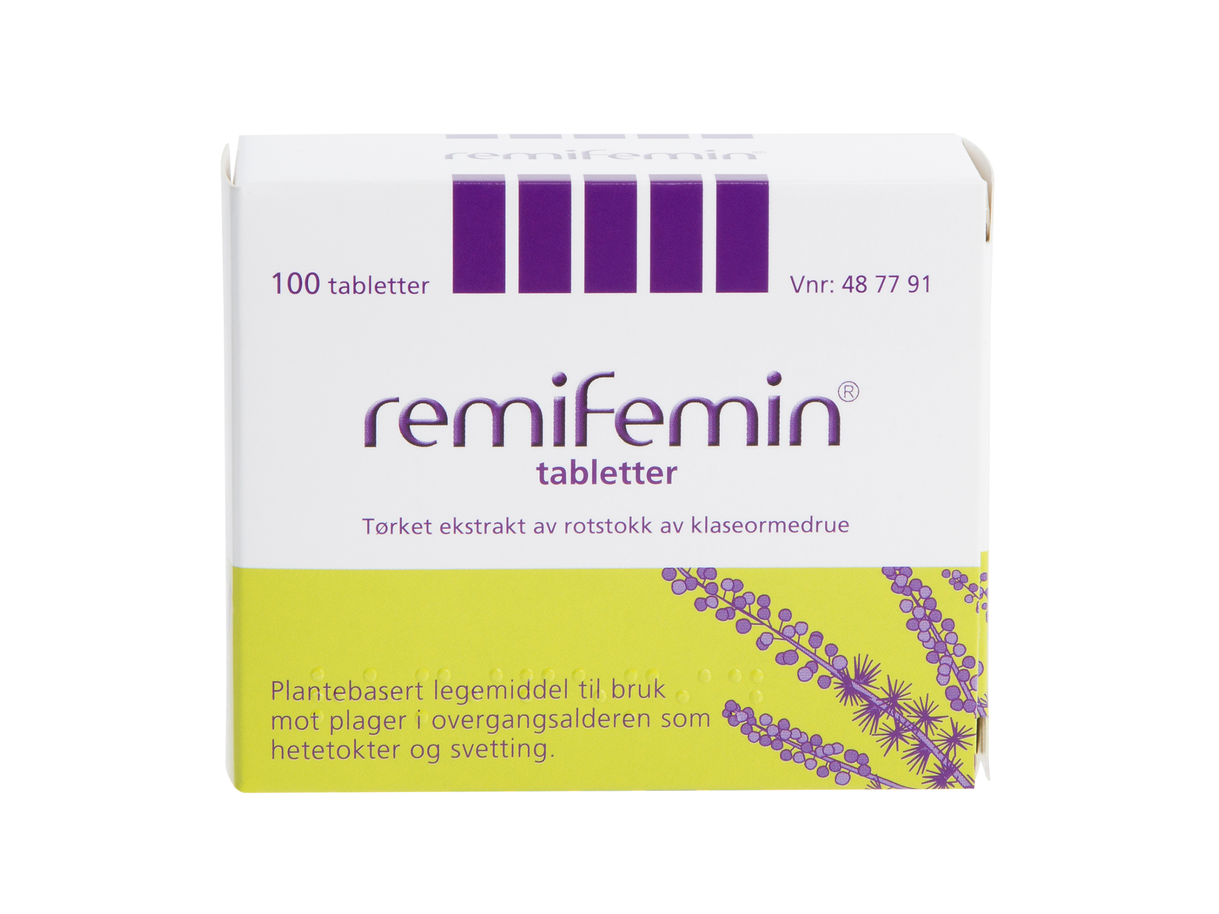 Remifemin Tablett 2,5 mg, 100 stk. på brett